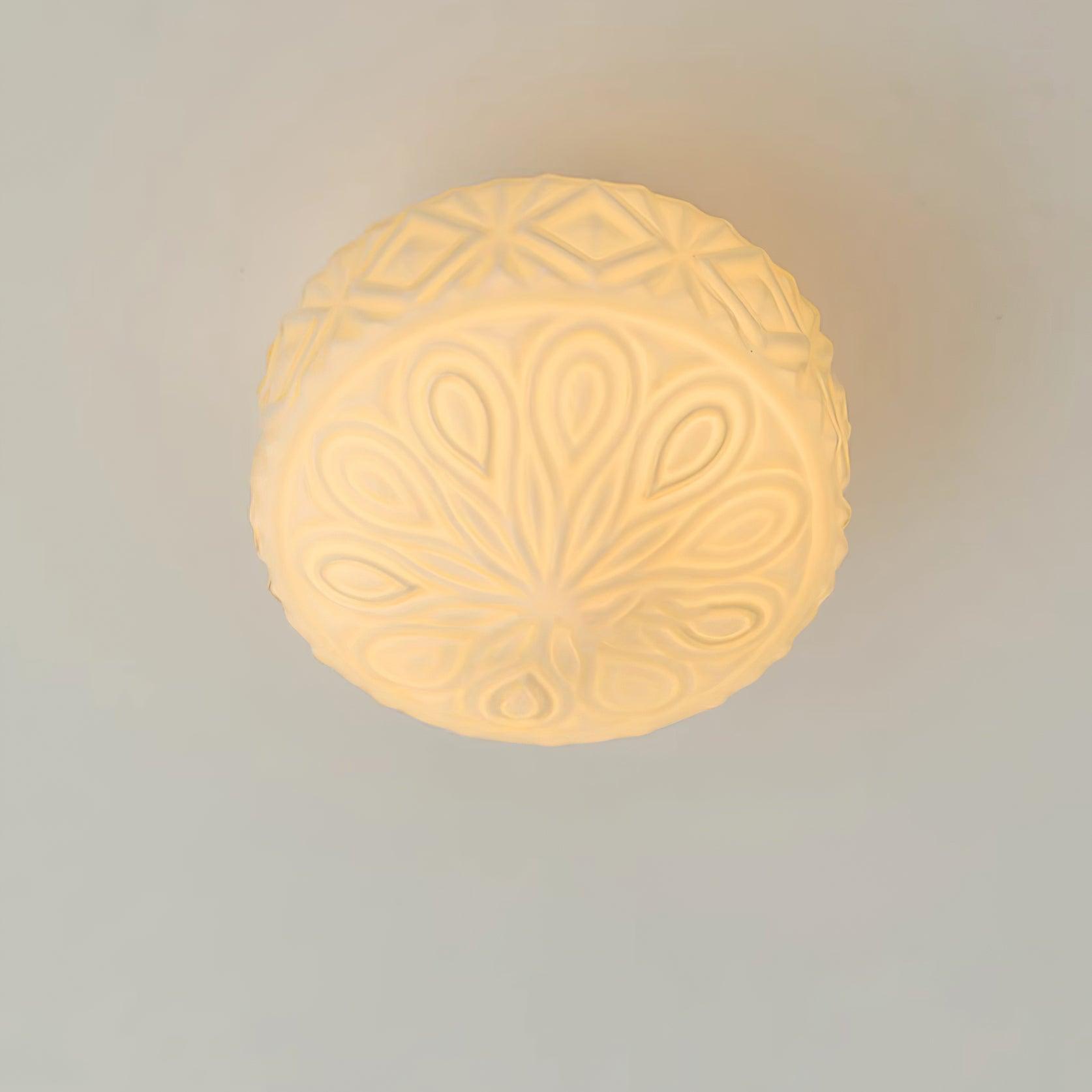 Evale Frosted Glass Flush Mount Ceiling Light - Letslighting