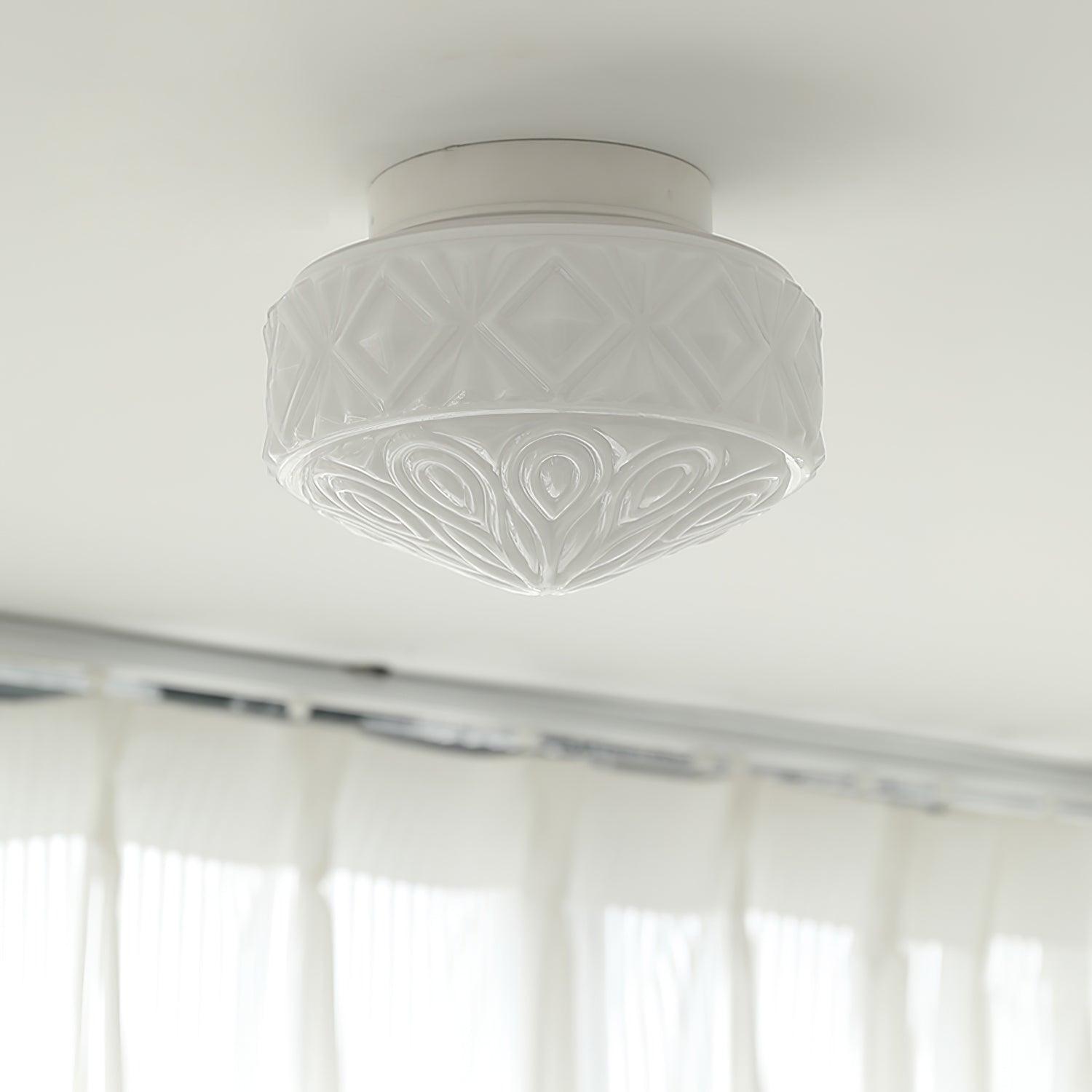 Evale Frosted Glass Flush Mount Ceiling Light - Letslighting