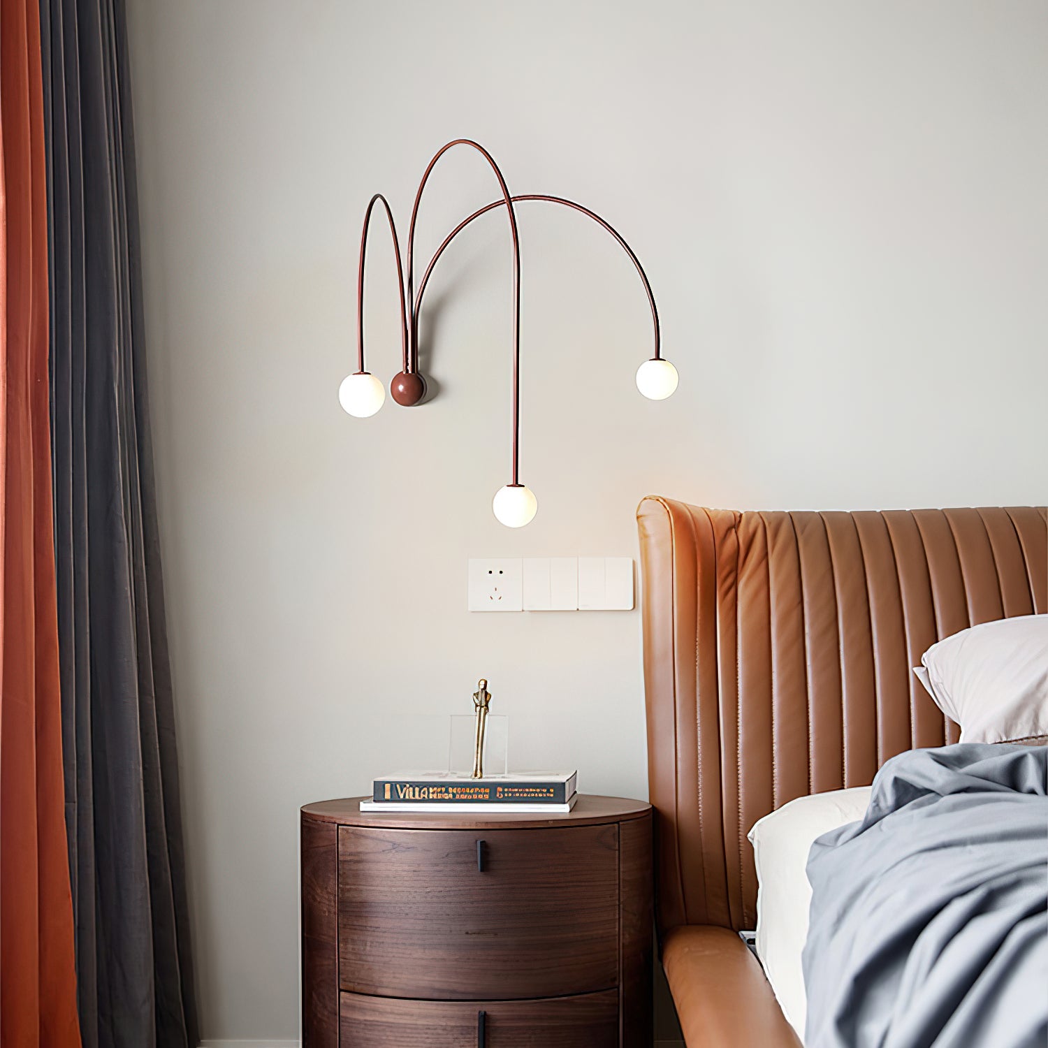 Gran Moderne Minimaliste Verre Fer Applique Murale Lampe