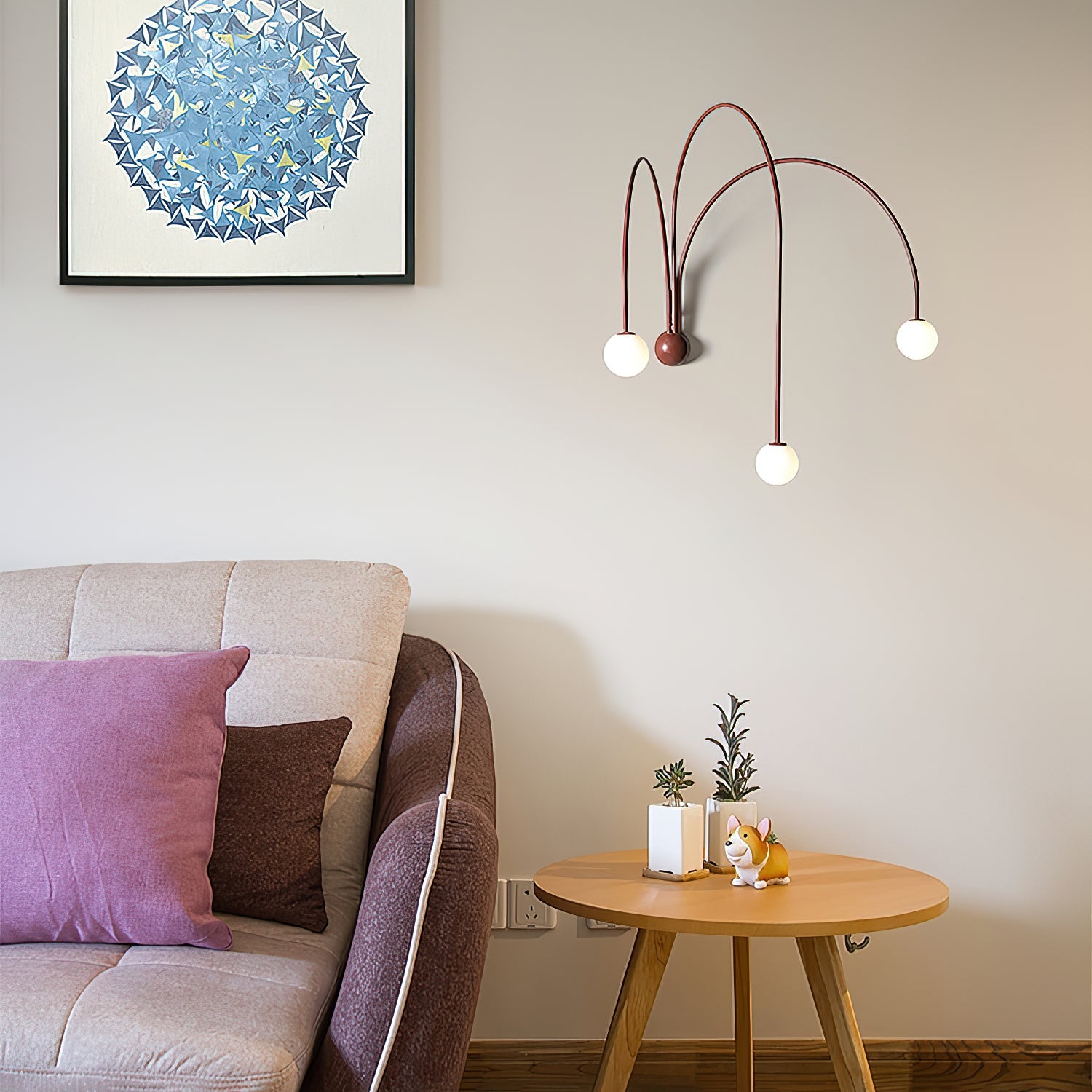 Gran Moderne Minimaliste Verre Fer Applique Murale Lampe