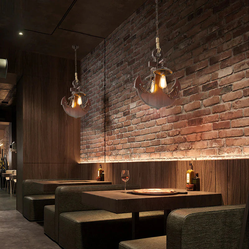 Epoch Rétro LED Suspension Bois Métal Verre Salon/Salle À Manger