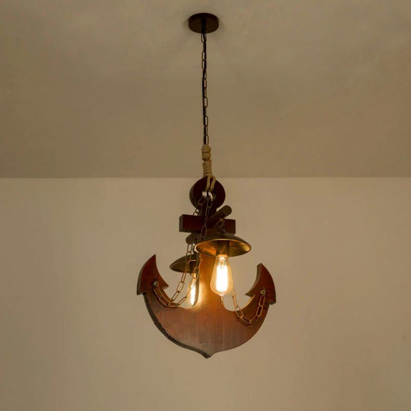 Epoch Rétro LED Suspension Bois Métal Verre Salon/Salle À Manger