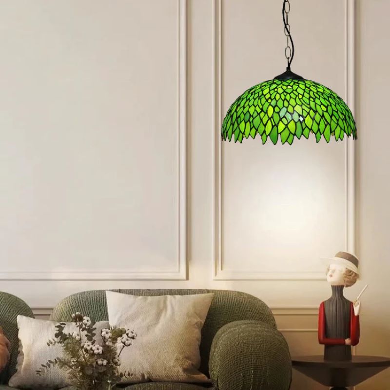 Tiffany Rétro Rond Colorée Suspension Verre Chambre À Coucher/Bar