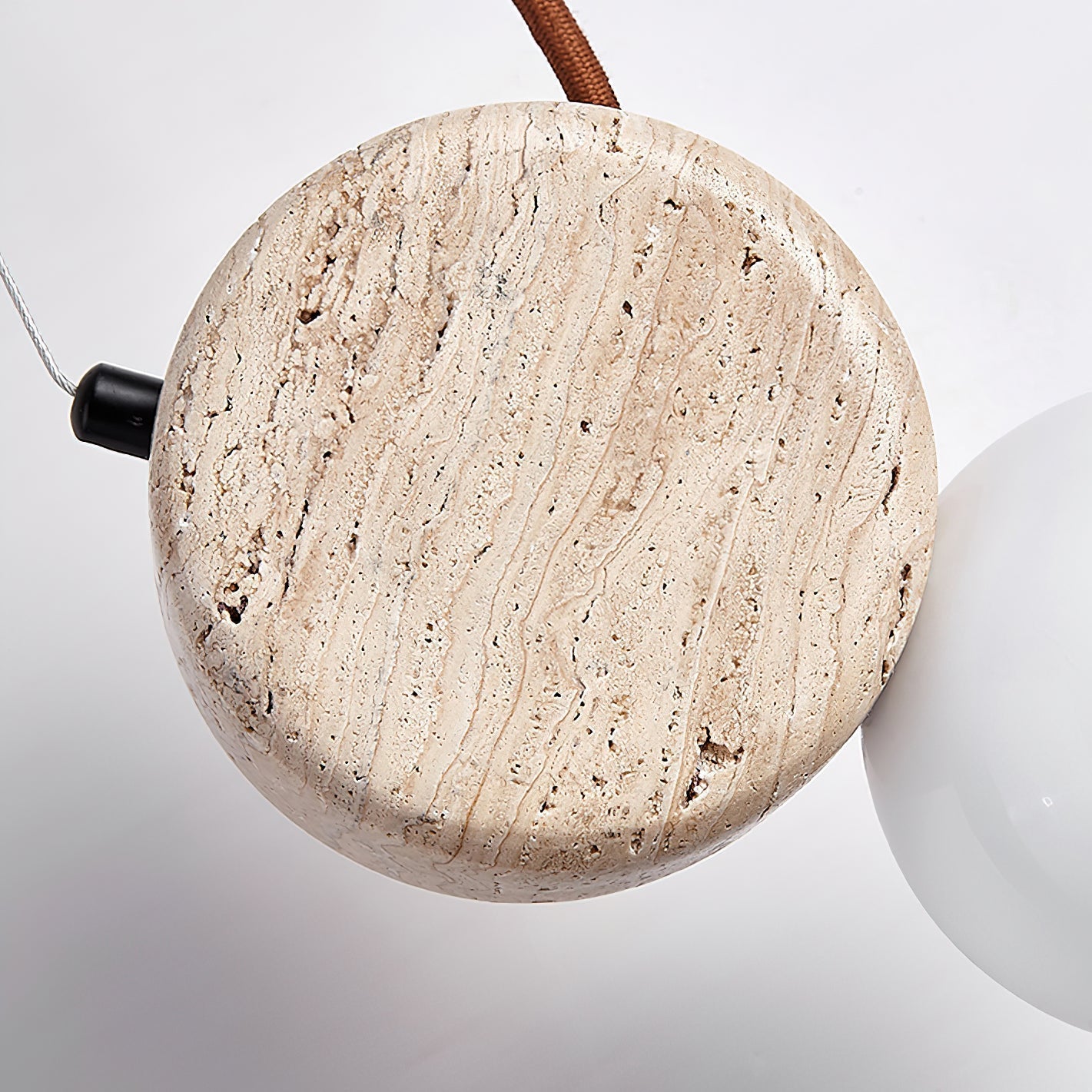 Zosolyra Double-Disc Travertine Pendant Light - Letslighting