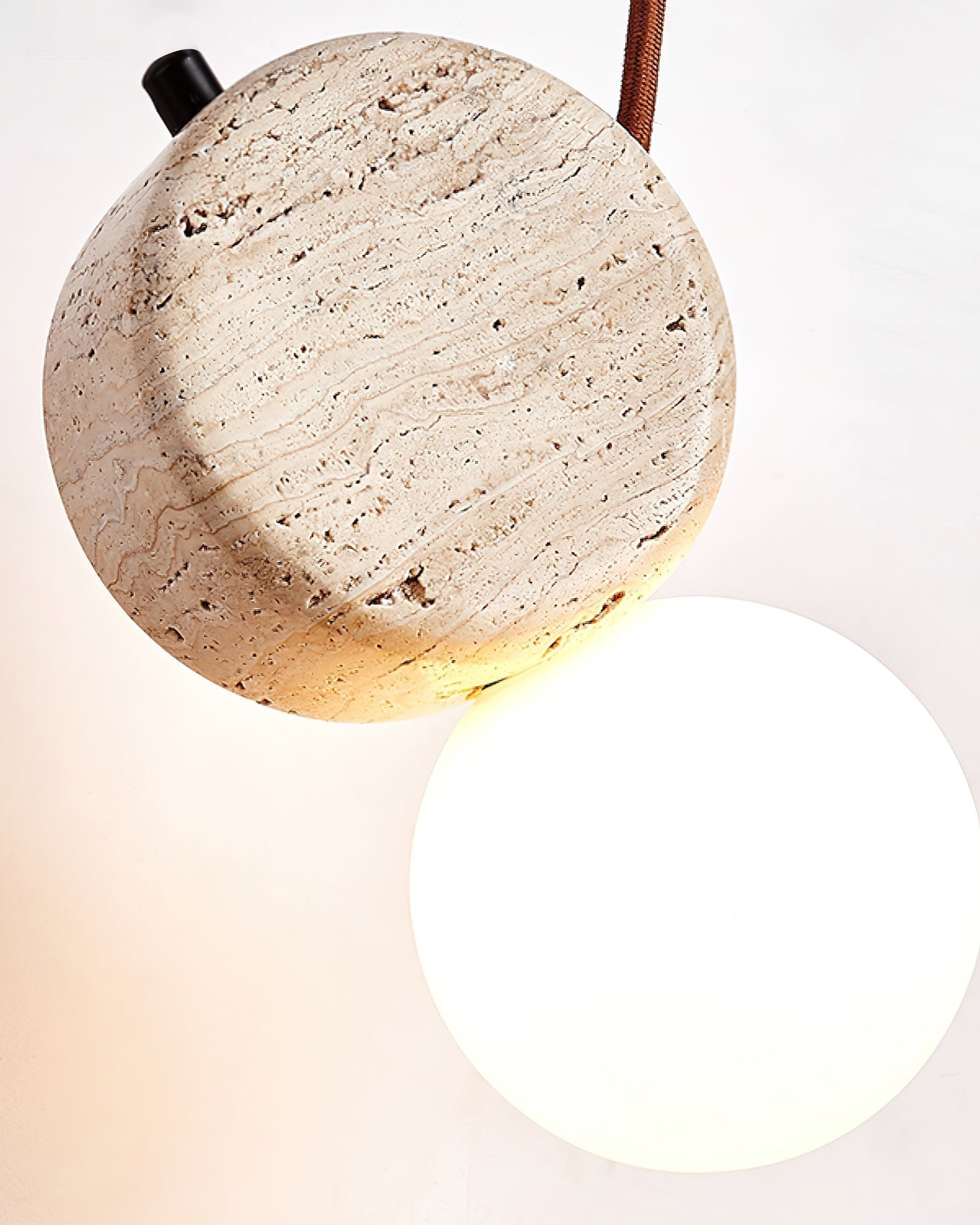 Zosolyra Double-Disc Travertine Pendant Light - Letslighting