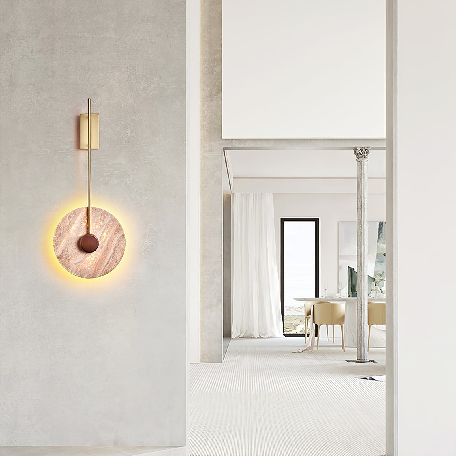 Visolia Travertine Wall Light - Letslighting