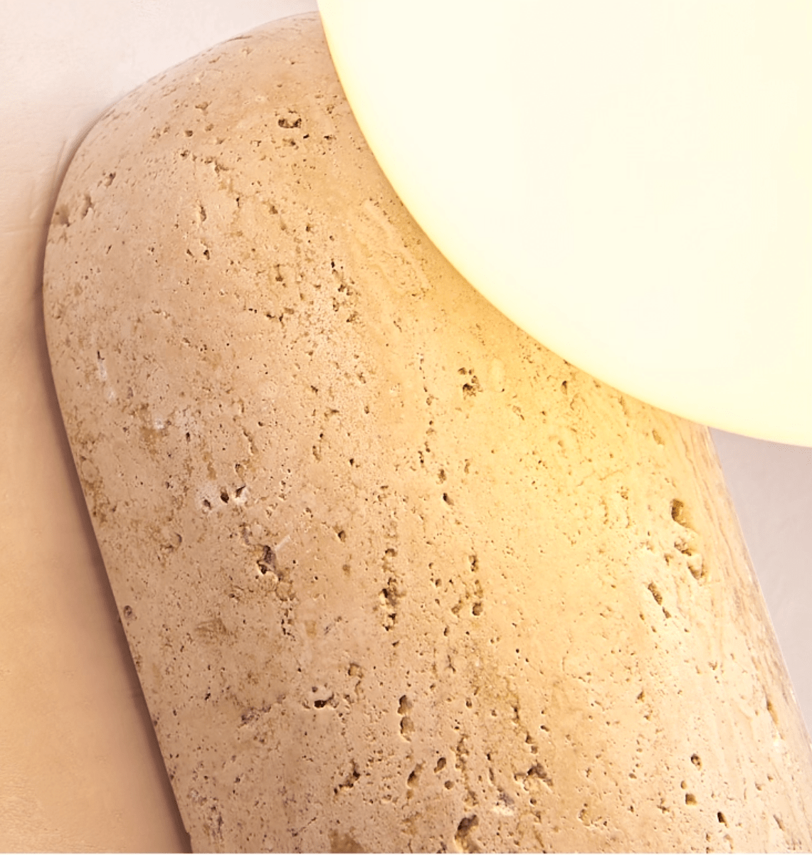 Travertine Minimaliste Moderne Applique Murale Galet