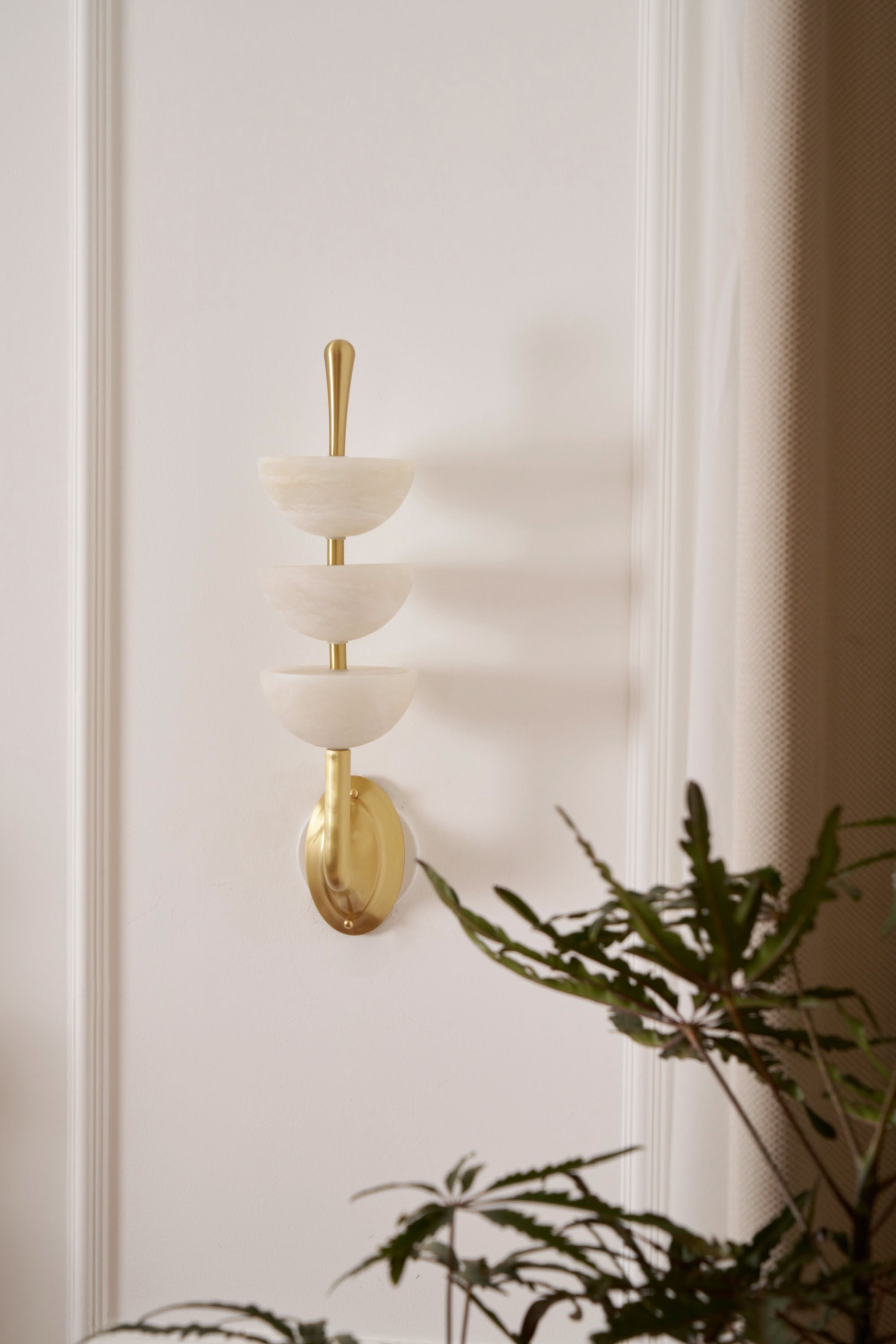 Vitheiel Modern Minimalist Art Alabaster Wall Lamp - Lamp Copper