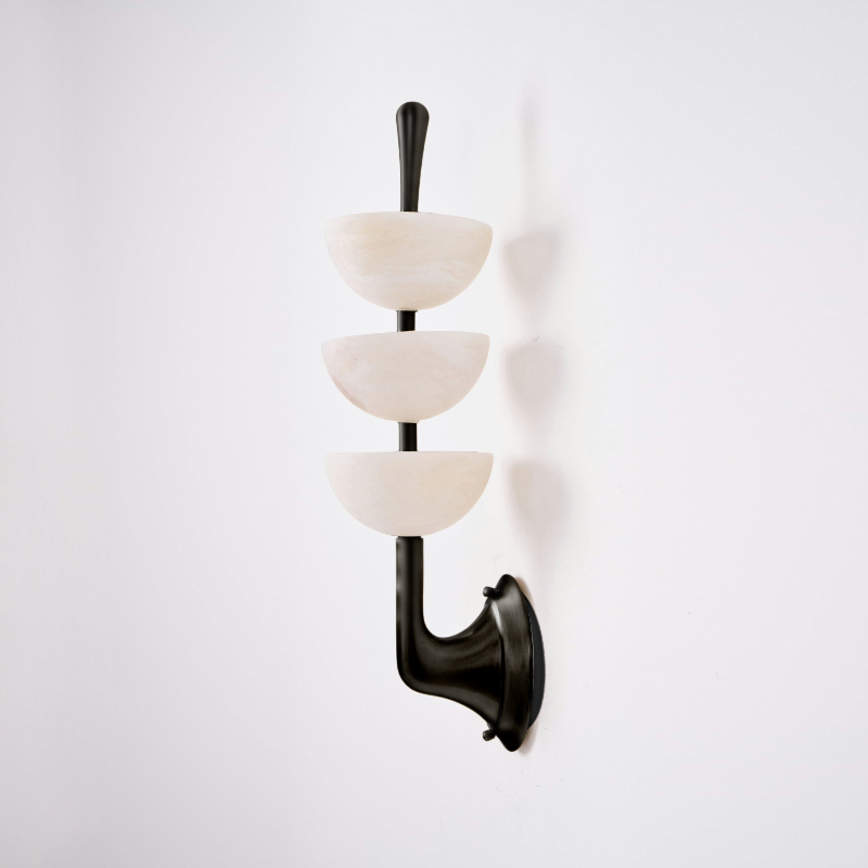 Vitheiel Modern Minimalist Art Alabaster Wall Lamp - Lamp Copper