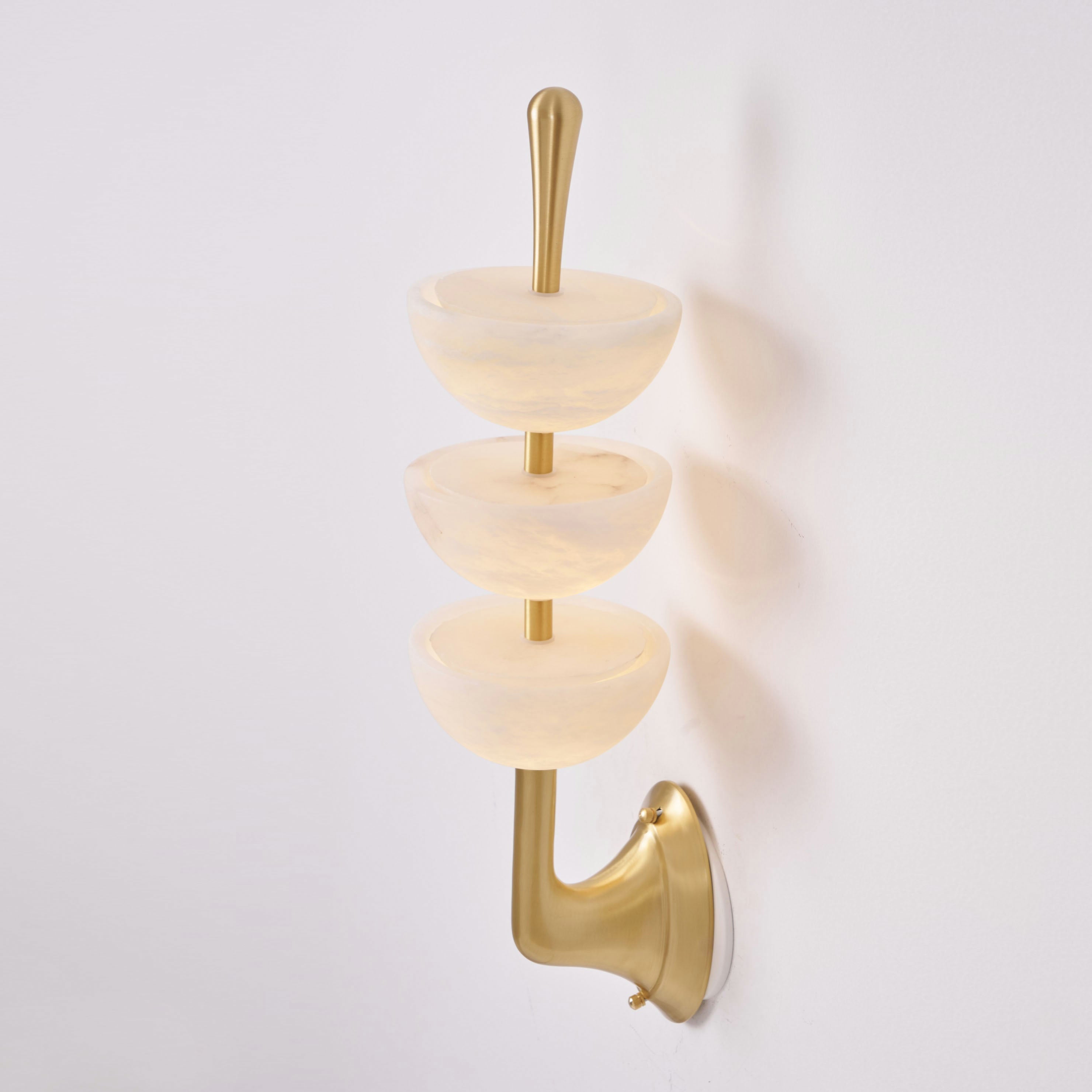Vitheiel Modern Minimalist Art Alabaster Wall Lamp - Lamp Copper
