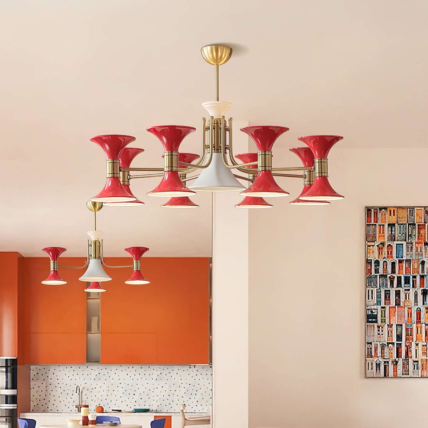 Tromina Moderne Luxe Art Fer Lustre