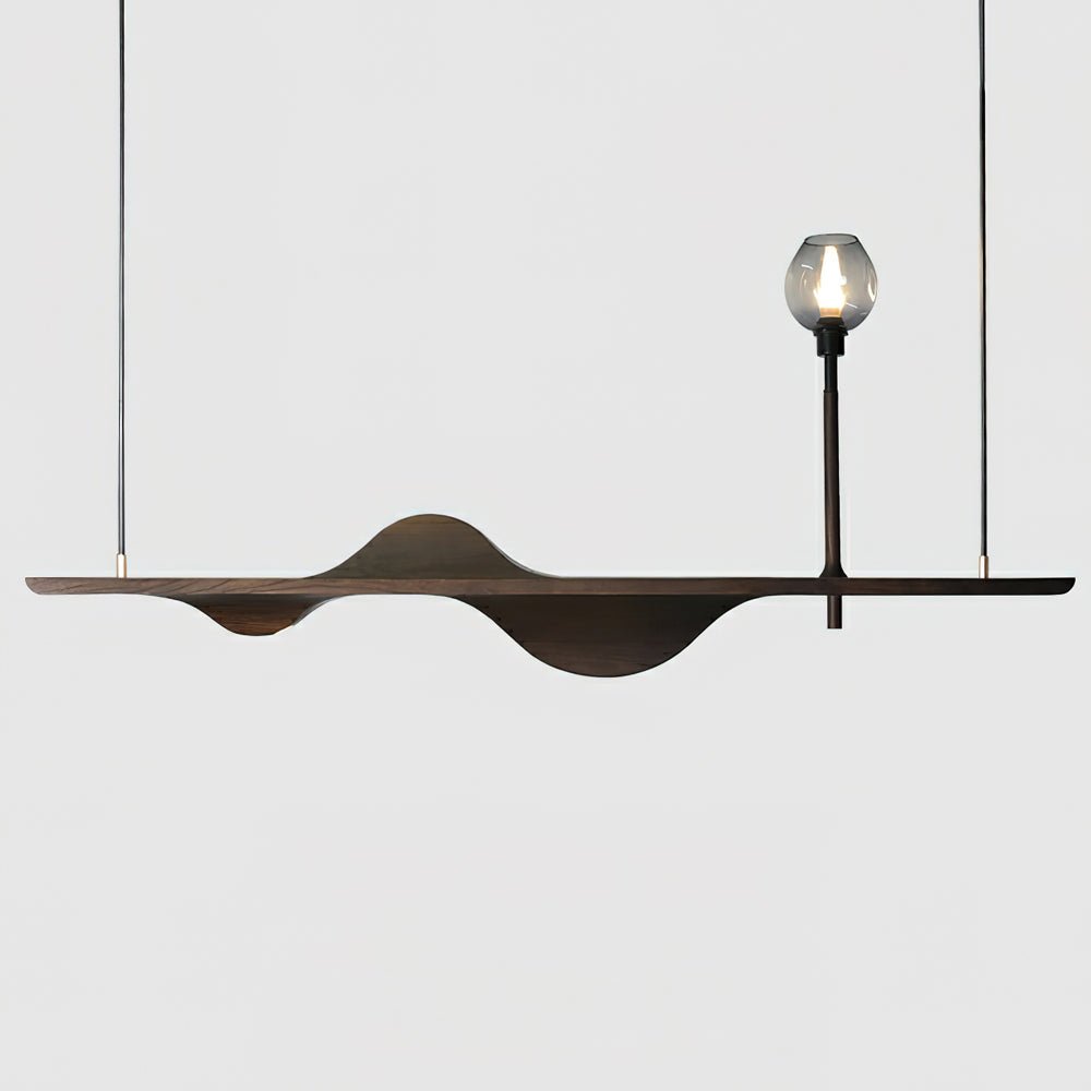 Cushais Wave Wood Pendant Light - Blowlighting