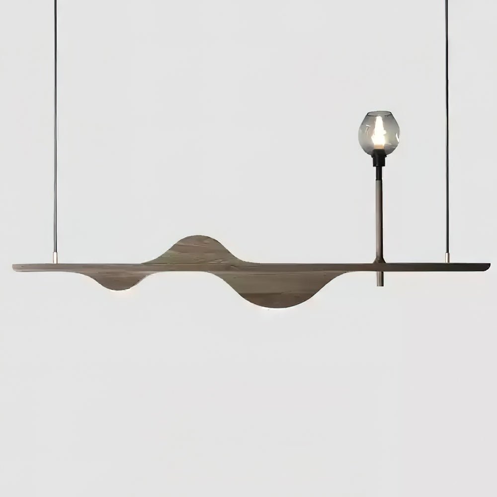 Cushais Wave Wood Pendant Light - Blowlighting