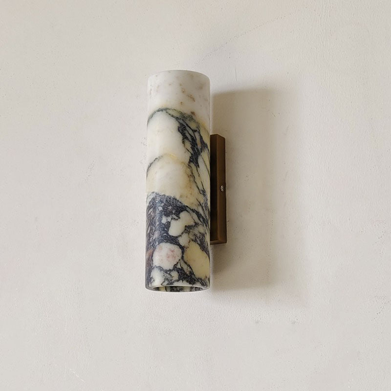 Tubular Modern Minimalist Marble Metal Wall Lamp - Lamp Copper