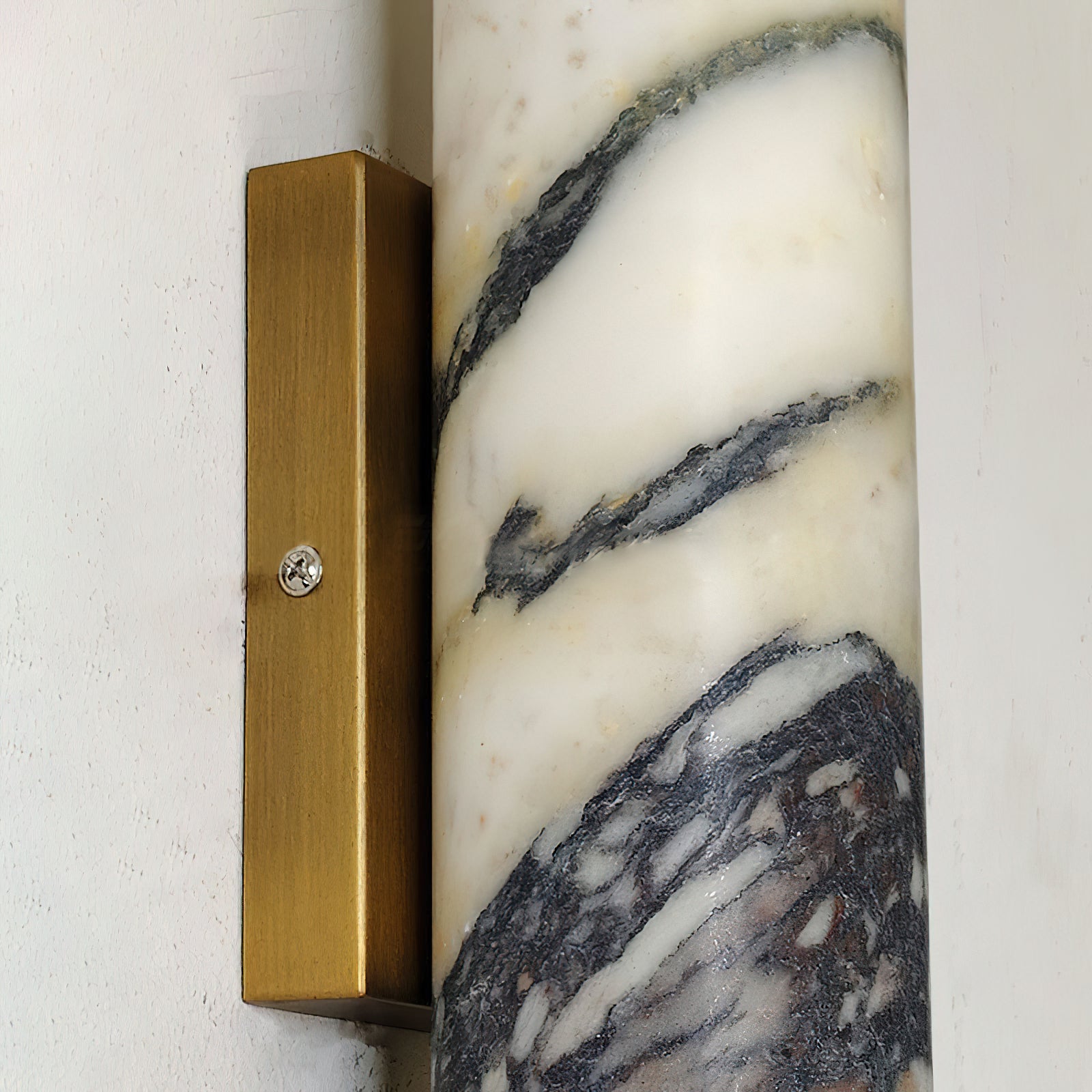Tubular Modern Minimalist Marble Metal Wall Lamp - Lamp Copper