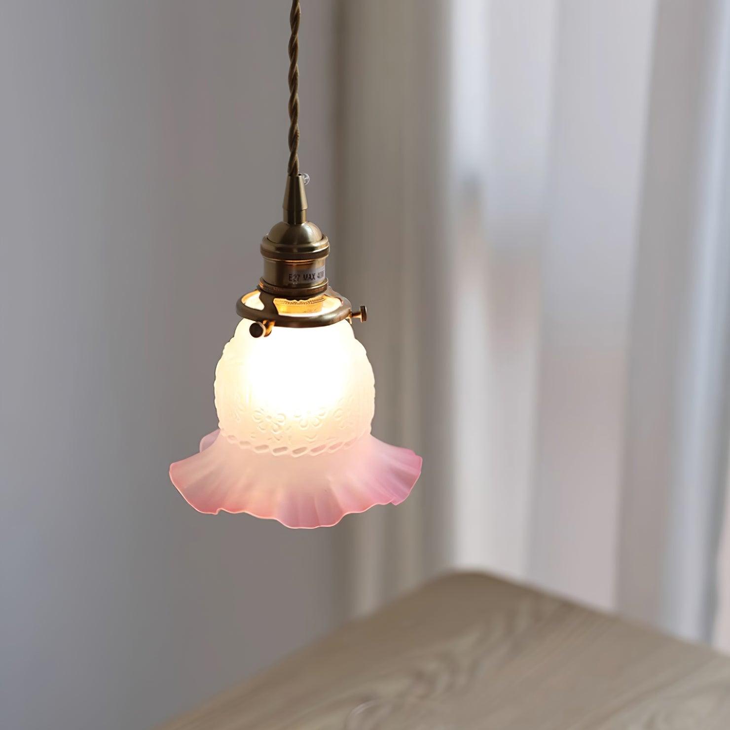 Tulips Pendant Lamp Glass Amber Organic - Letslighting