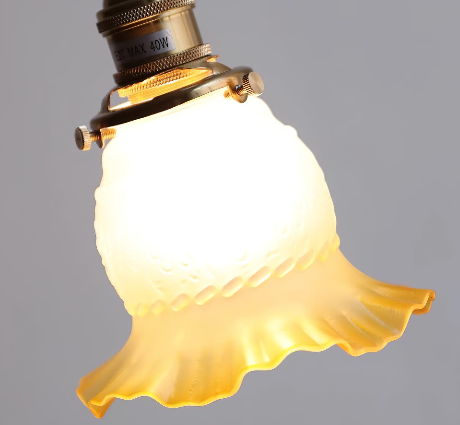 Tulips Pendant Lamp Glass Amber Organic - Letslighting