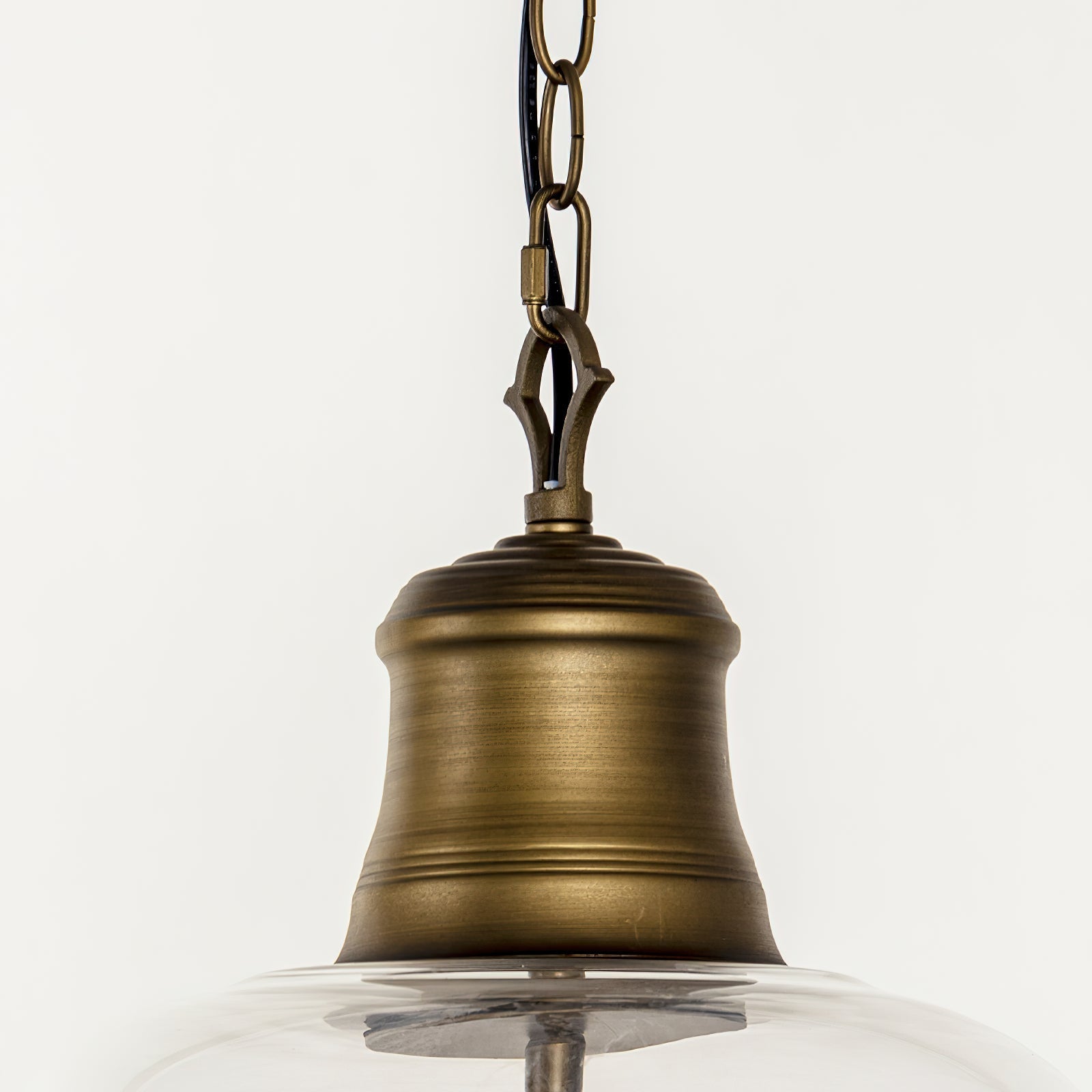 Sysolion Vintage Elegance Metal Glass Pendant Lamp - Lamp Copper