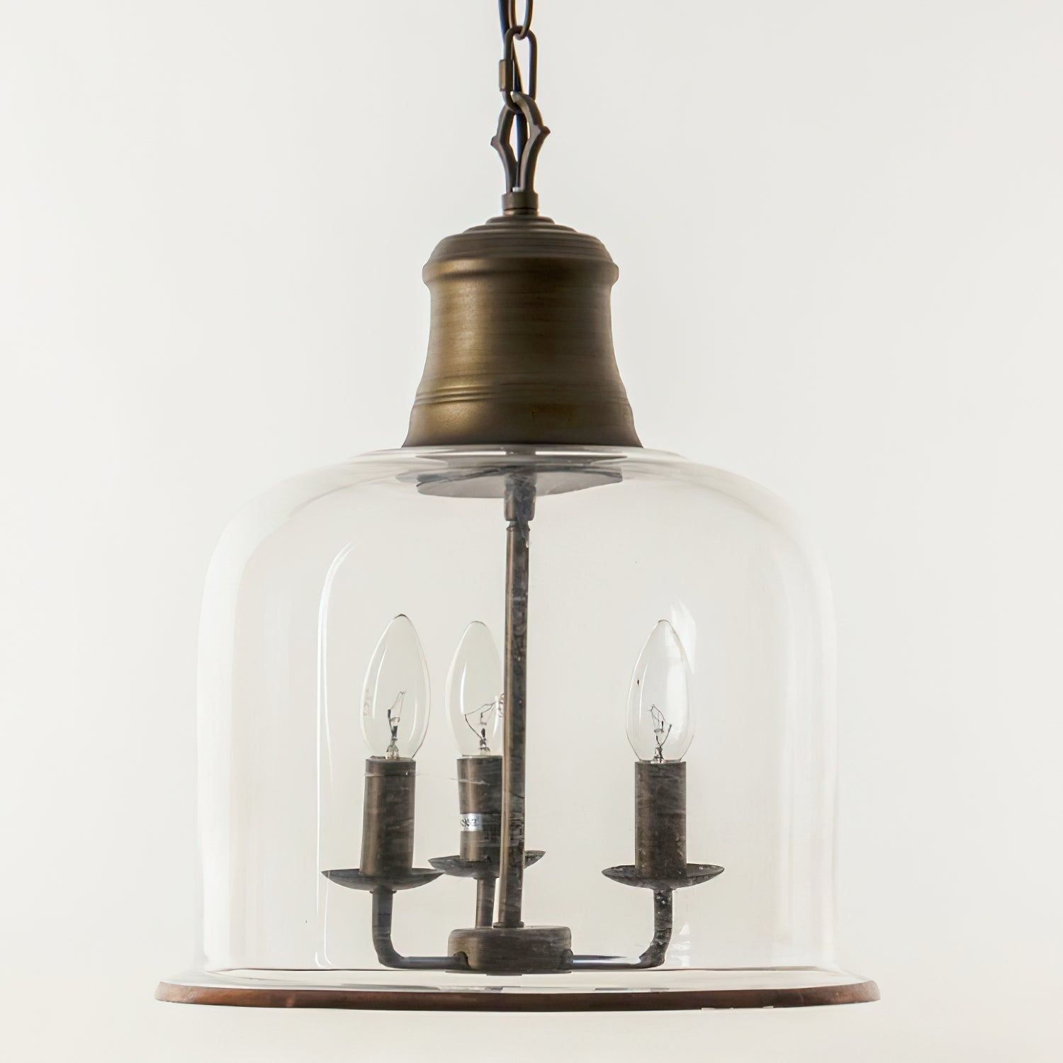 Sysolion Vintage Elegance Metal Glass Pendant Lamp - Lamp Copper
