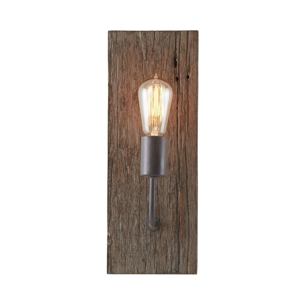 Ovenaris Vintage Industrial Wooden Metal Wall Lamp - Lamp Copper