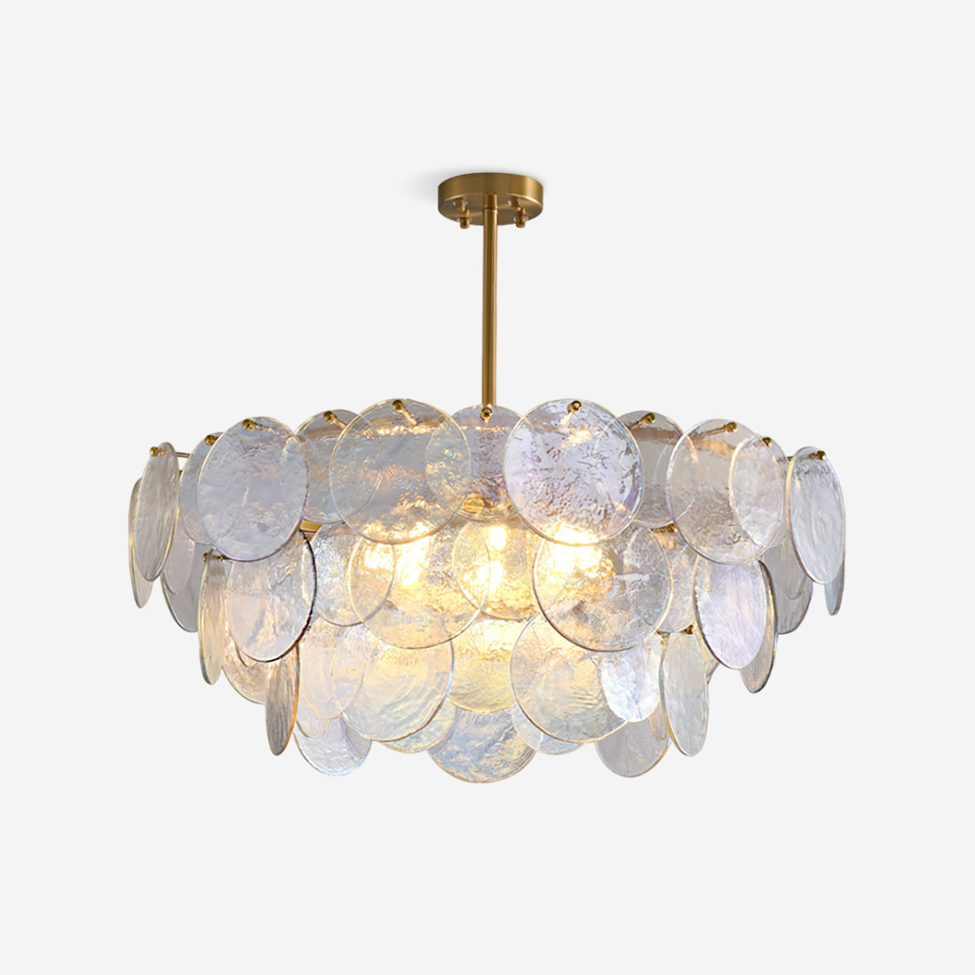 Utopia Chandelier Glass Disc Layered - Letslighting