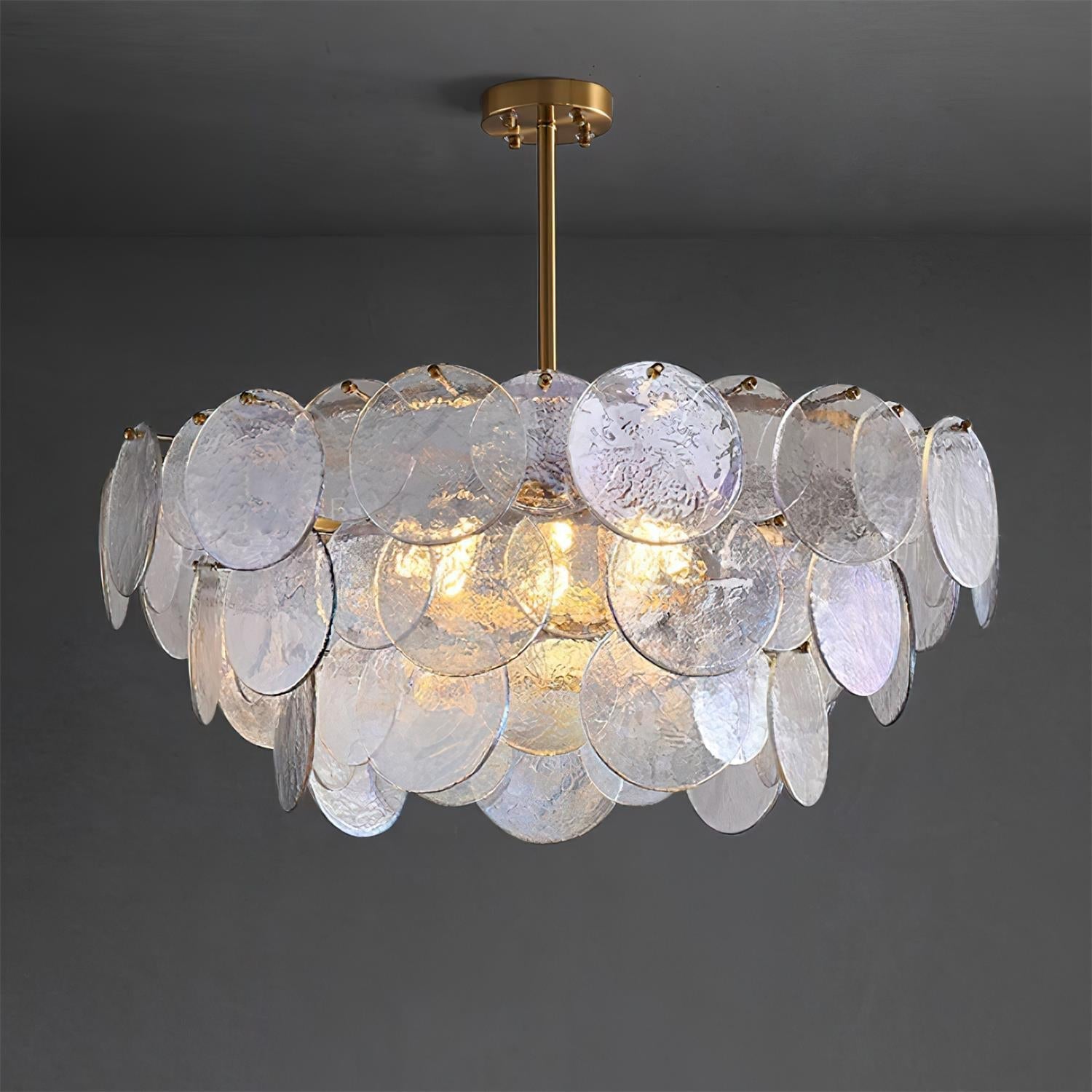 Utopia Chandelier Glass Disc Layered - Letslighting
