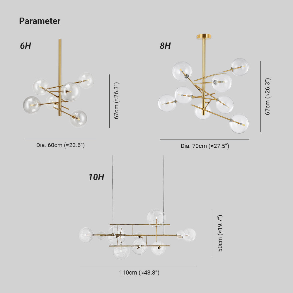 Lustra Chandelier LED Cristal Clair