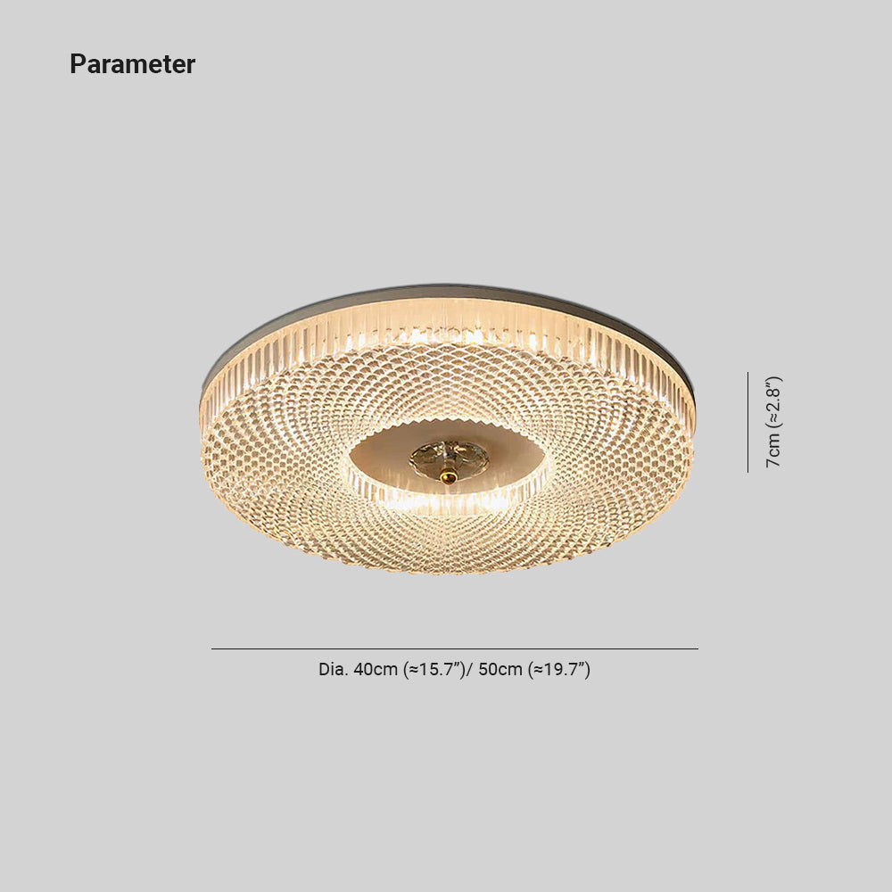 Kristy Plafonnier Moderne Rond LED Blanc/Doré/Noir Chambre à Coucher