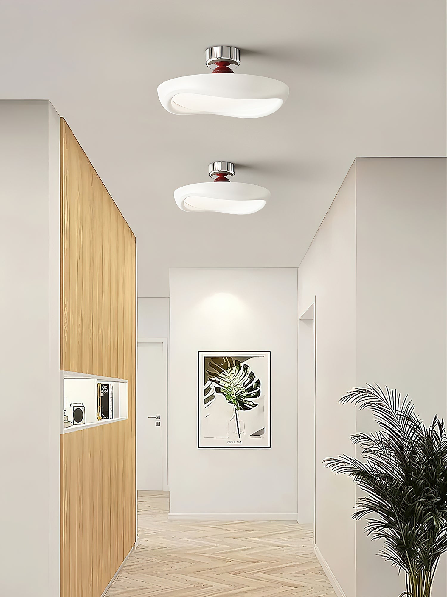 Valeno Moderne Acrylique Fer Plafonnier Lampe