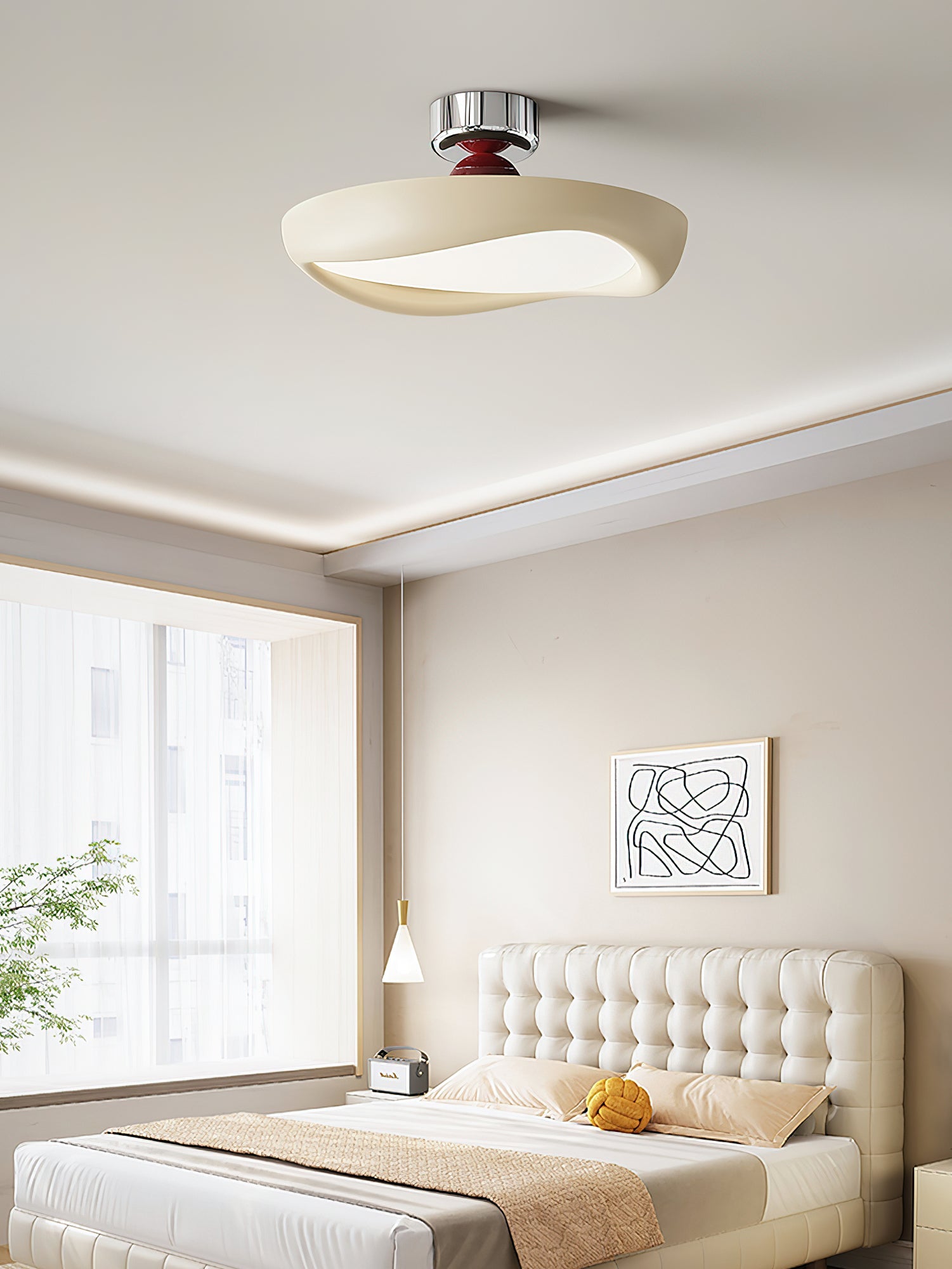 Valeno Moderne Acrylique Fer Plafonnier Lampe