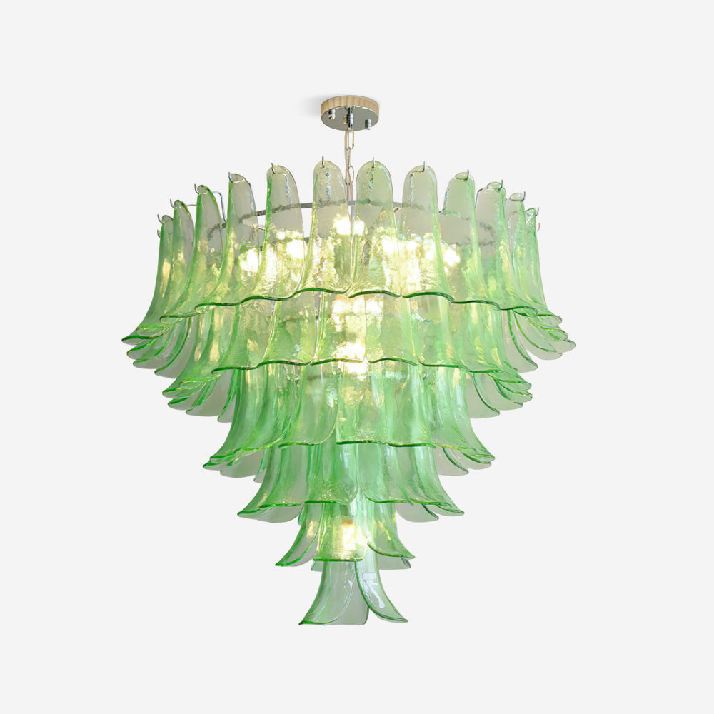 Valier Chandelier Layered Glass Petals - Letslighting