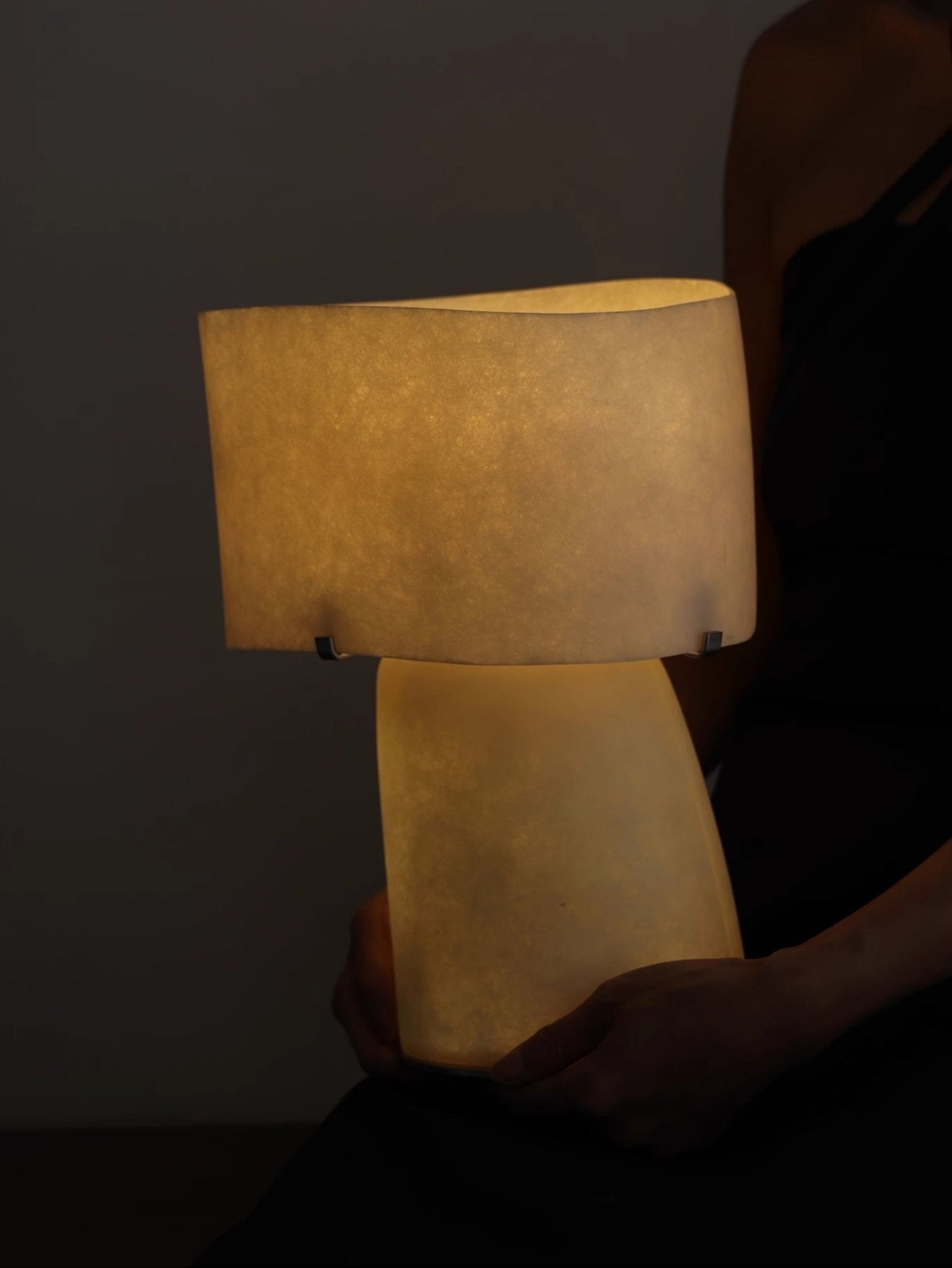 Vellum Moderne Minimaliste Plastique Métal Lampe de Table
