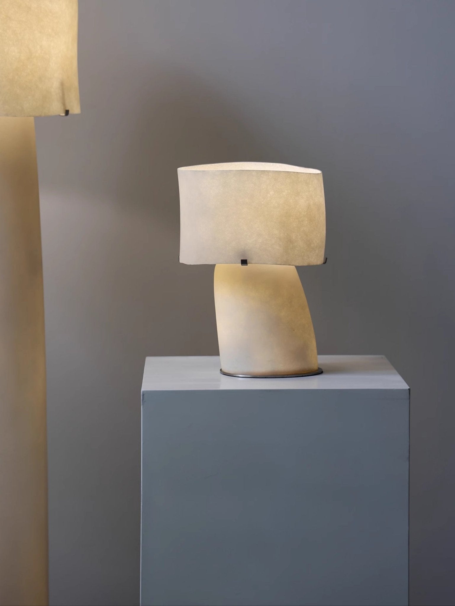 Vellum Moderne Minimaliste Plastique Métal Lampe de Table