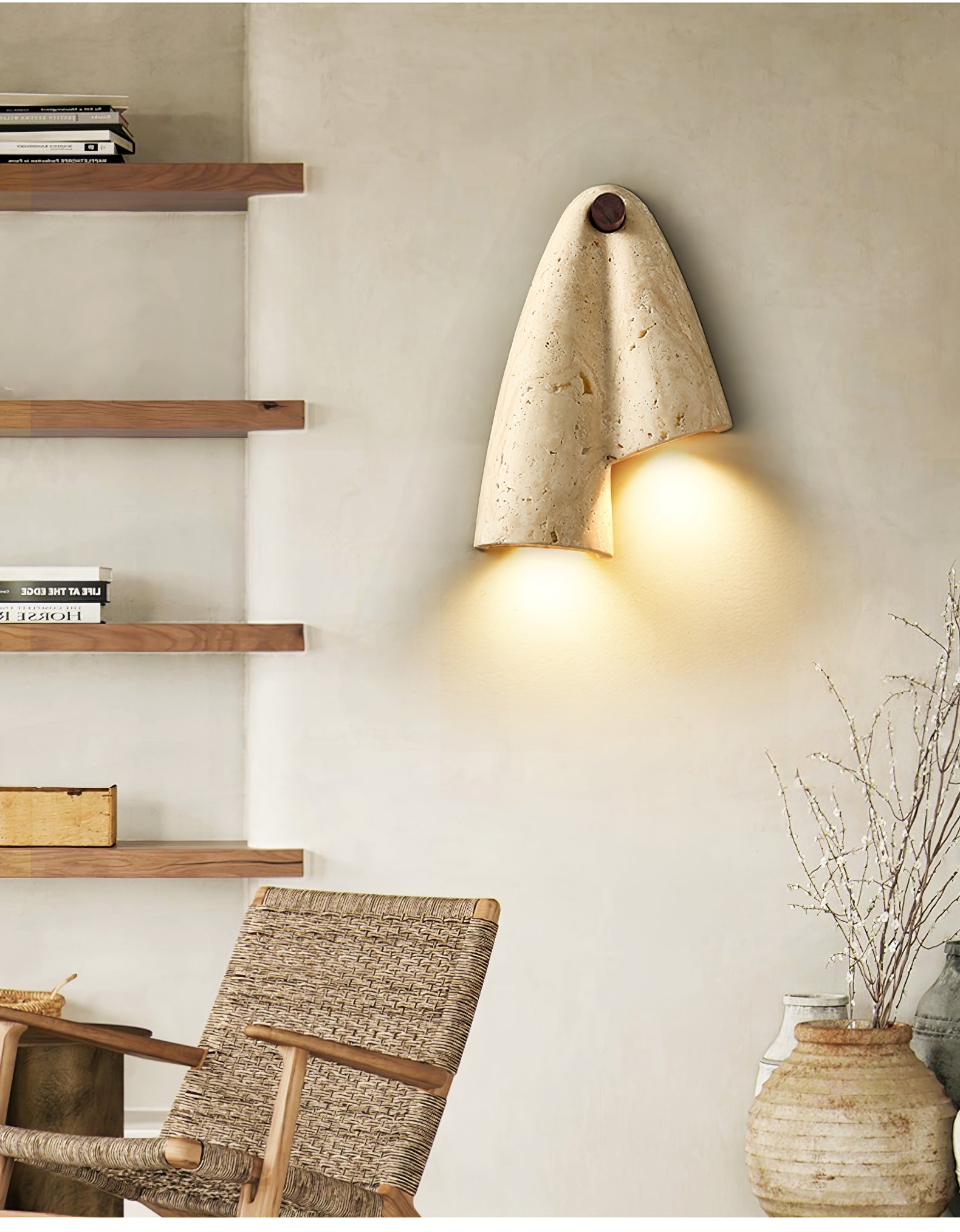 Artistic Travertine Wall Light - Letslighting