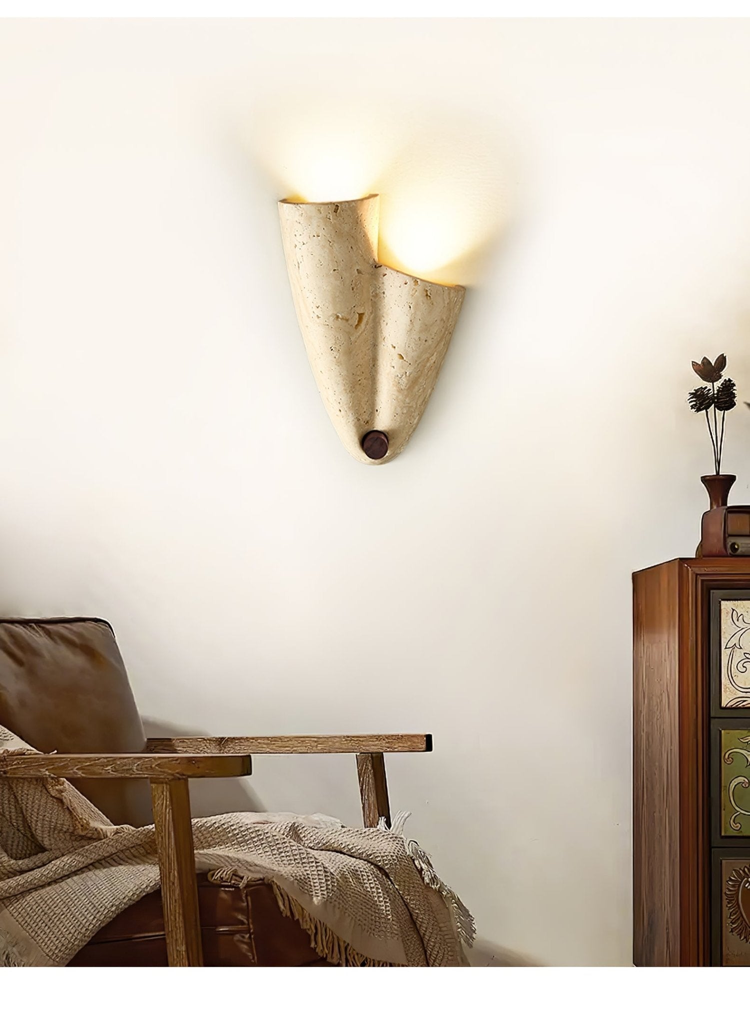 Artistic Travertine Wall Light - Letslighting