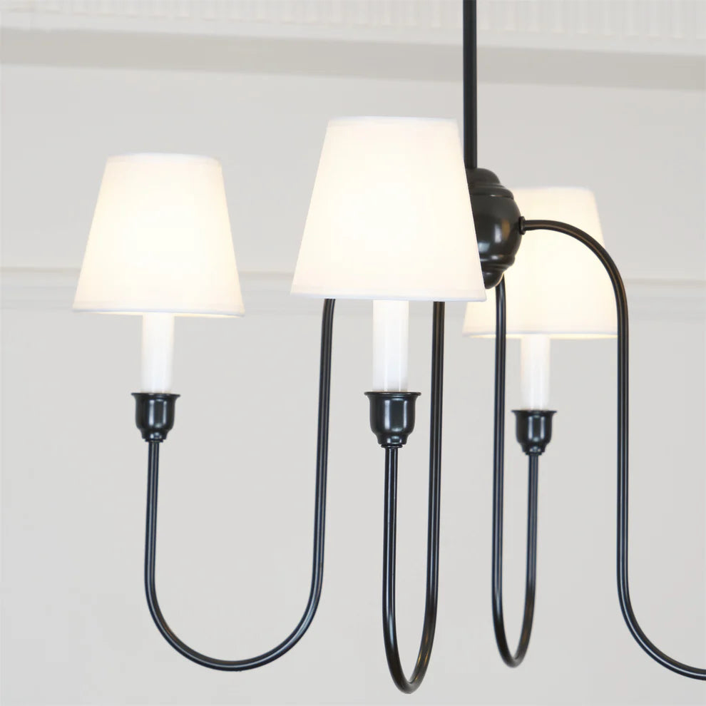 Epoch Vintage Luxury Metal Fabric Chandelier Shades Living Dining Room