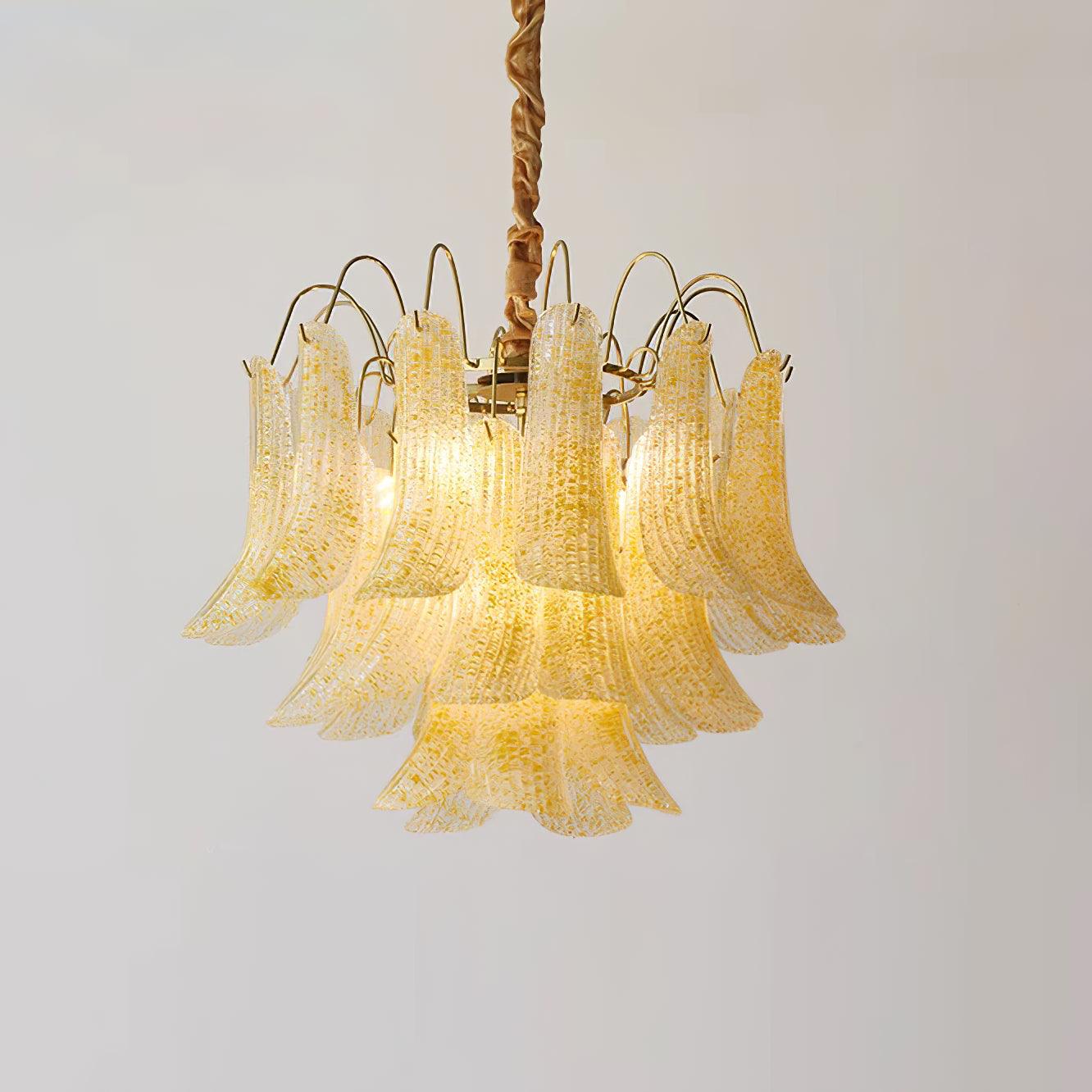 Chandelier Glass Petals Frame Colorful Artistic Ambience - Letslighting