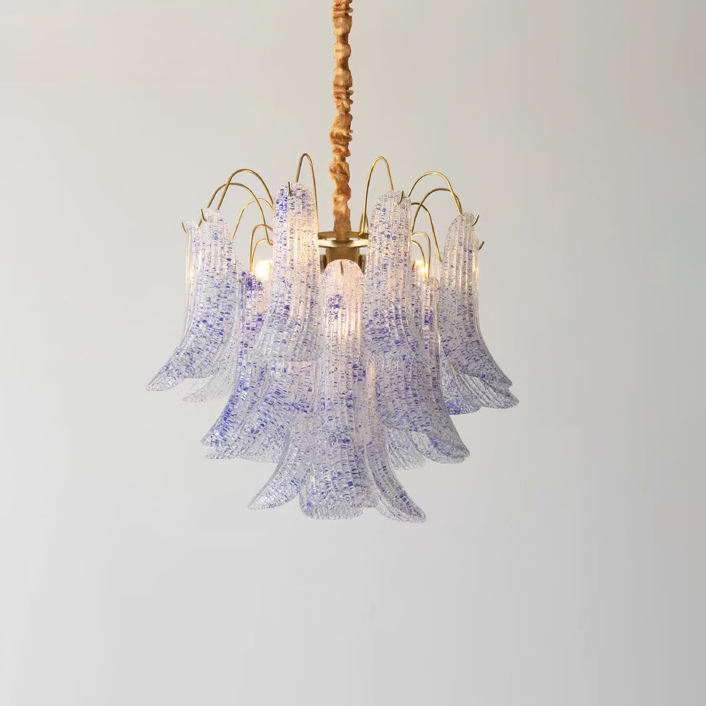 Chandelier Glass Petals Frame Colorful Artistic Ambience - Letslighting