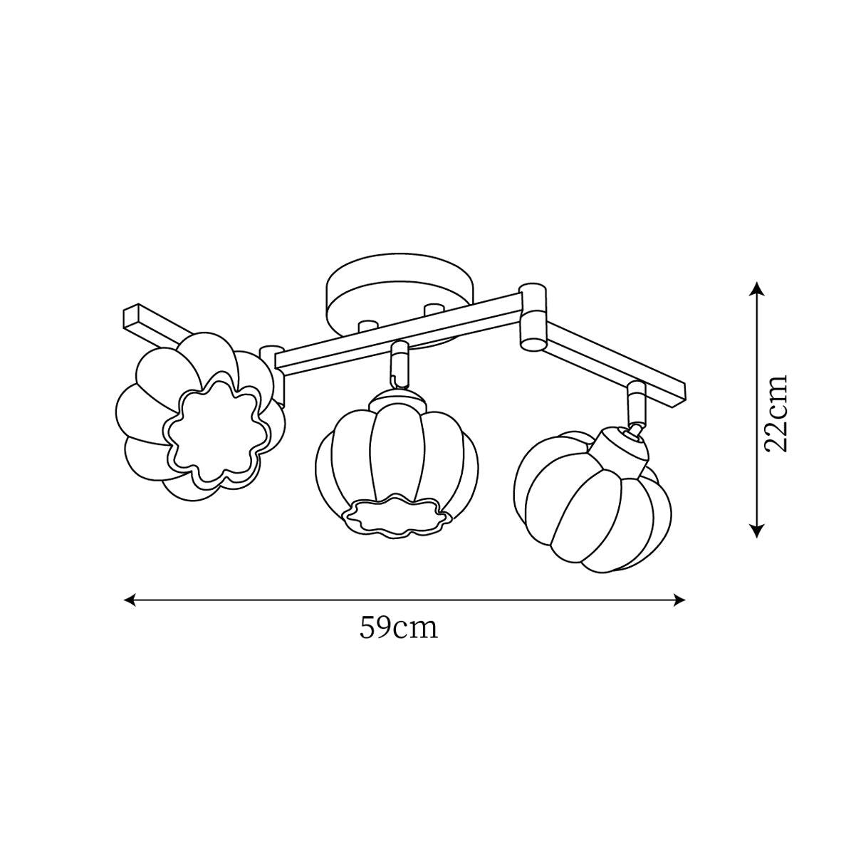 Pumpkin Ceiling Light Multi Head - Letslighting