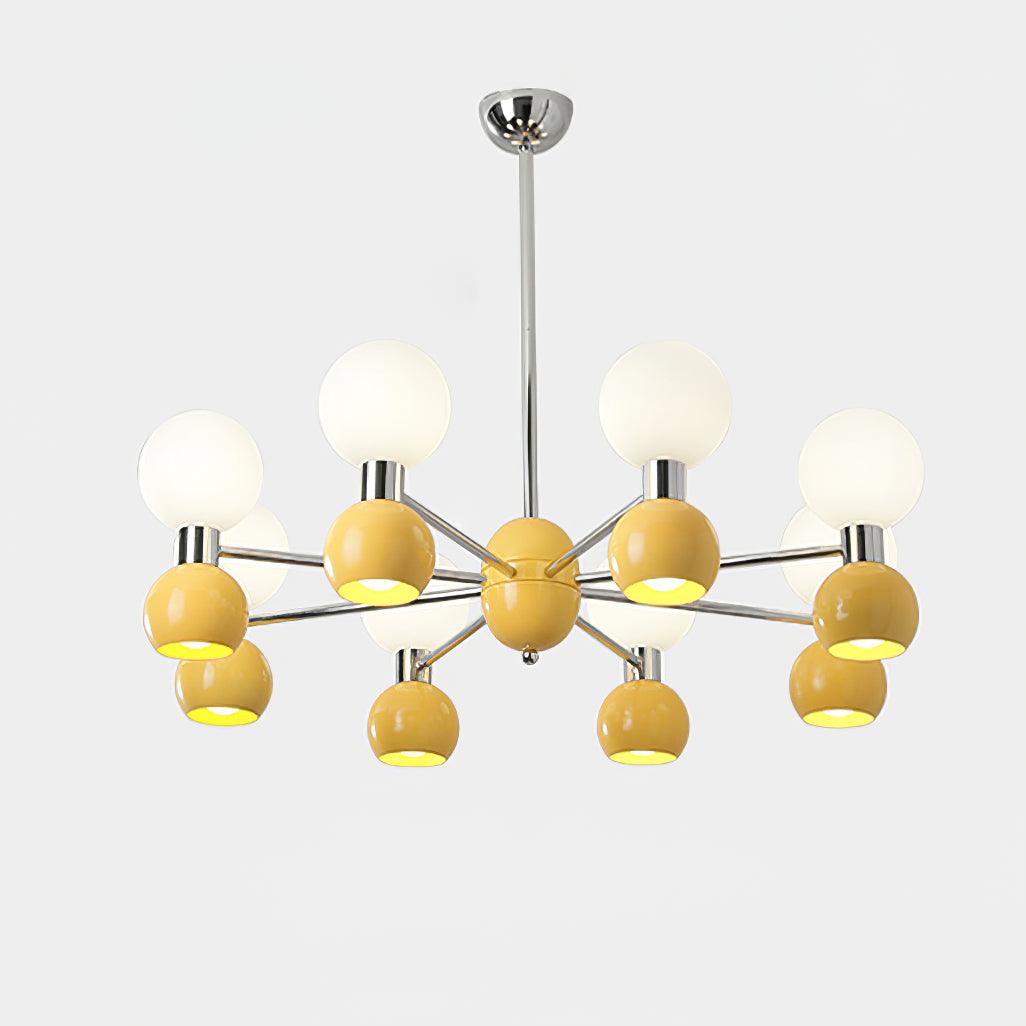 Vera Chandelier Bicolor Glass Orbs - Letslighting