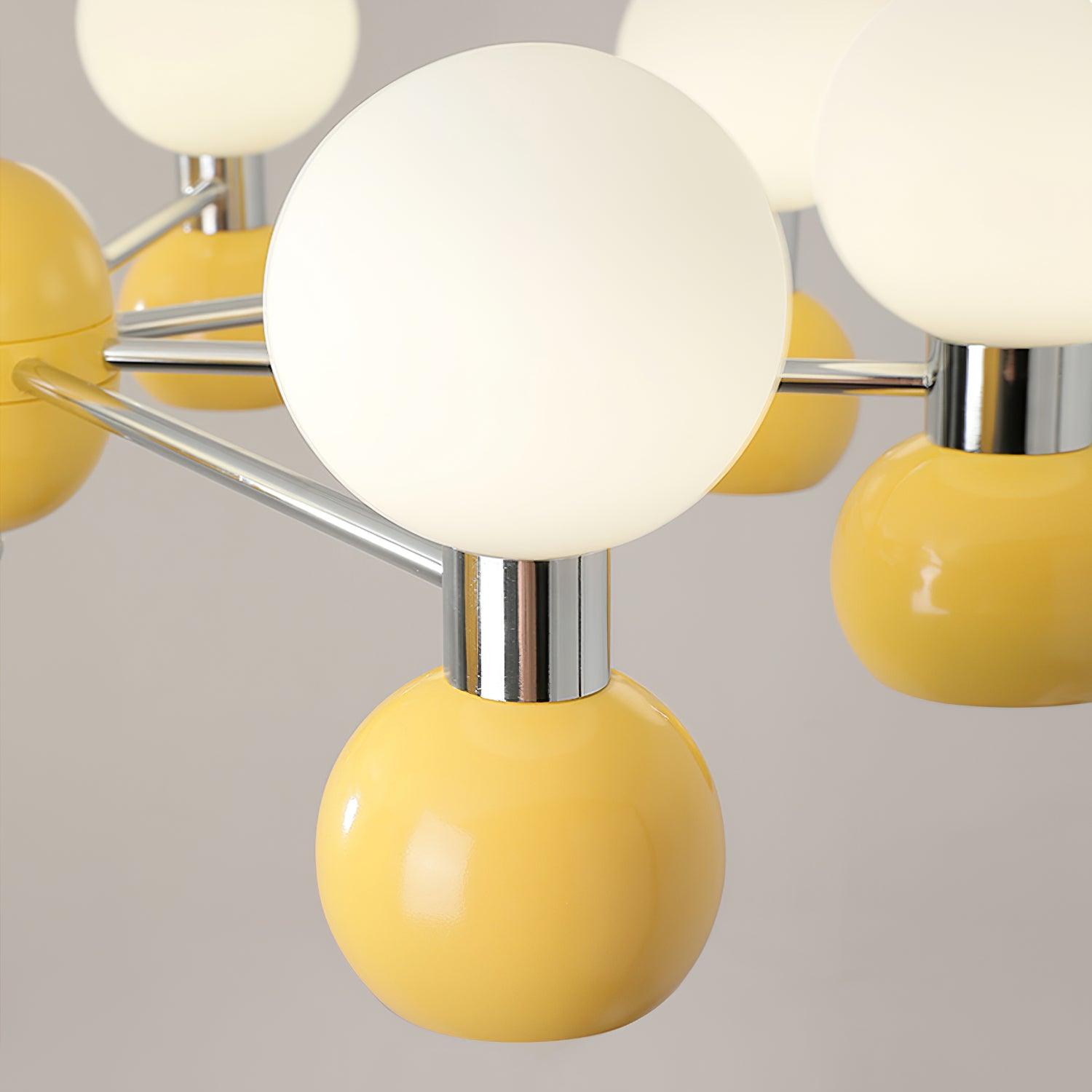 Vera Bicolor Chandelier Glass Elegant - Letslighting