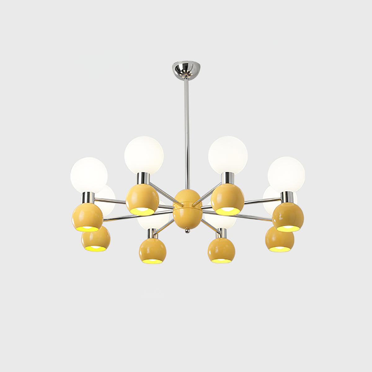 Vera Bicolor Chandelier Glass Elegant - Letslighting