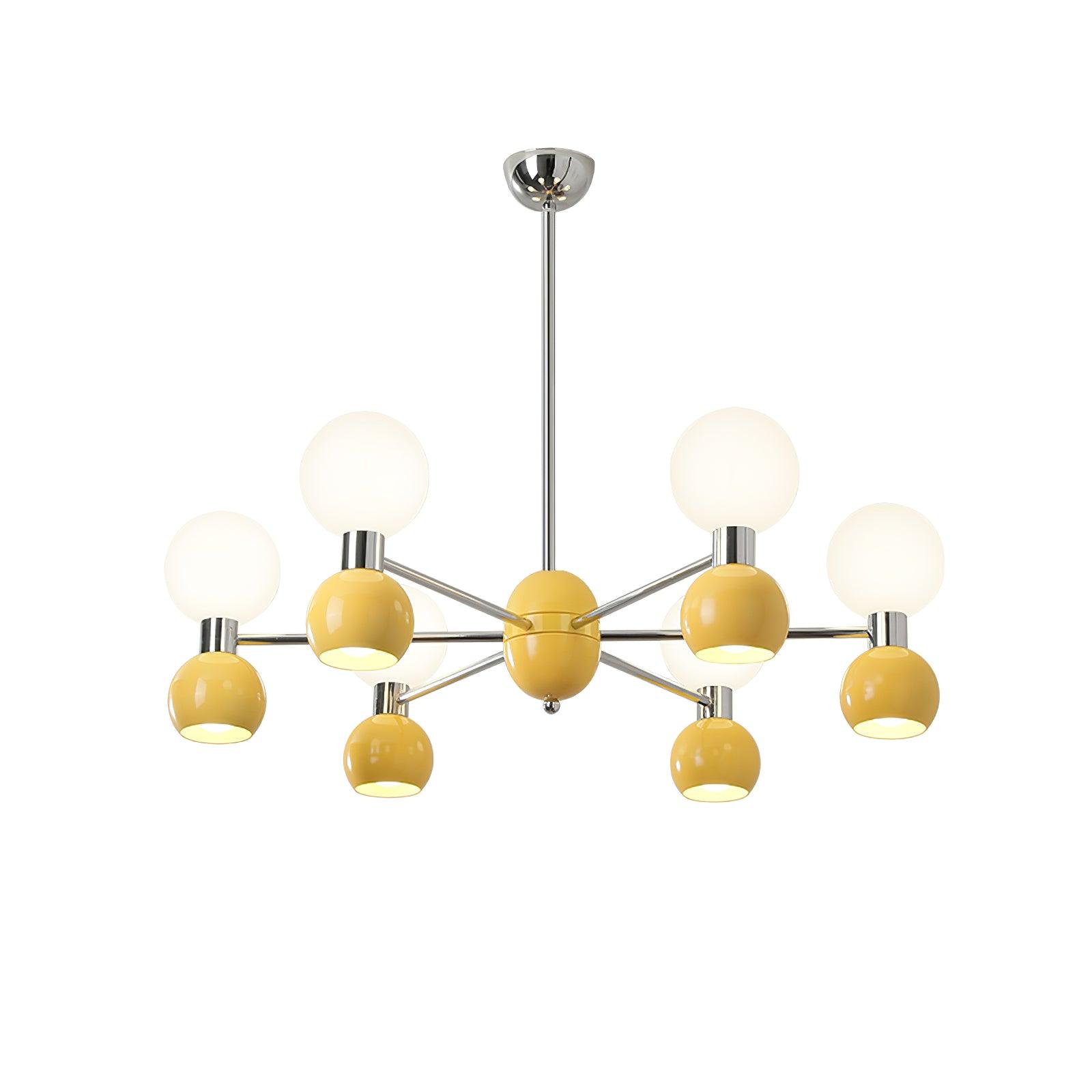 Vera Bicolor Chandelier Glass Elegant - Letslighting