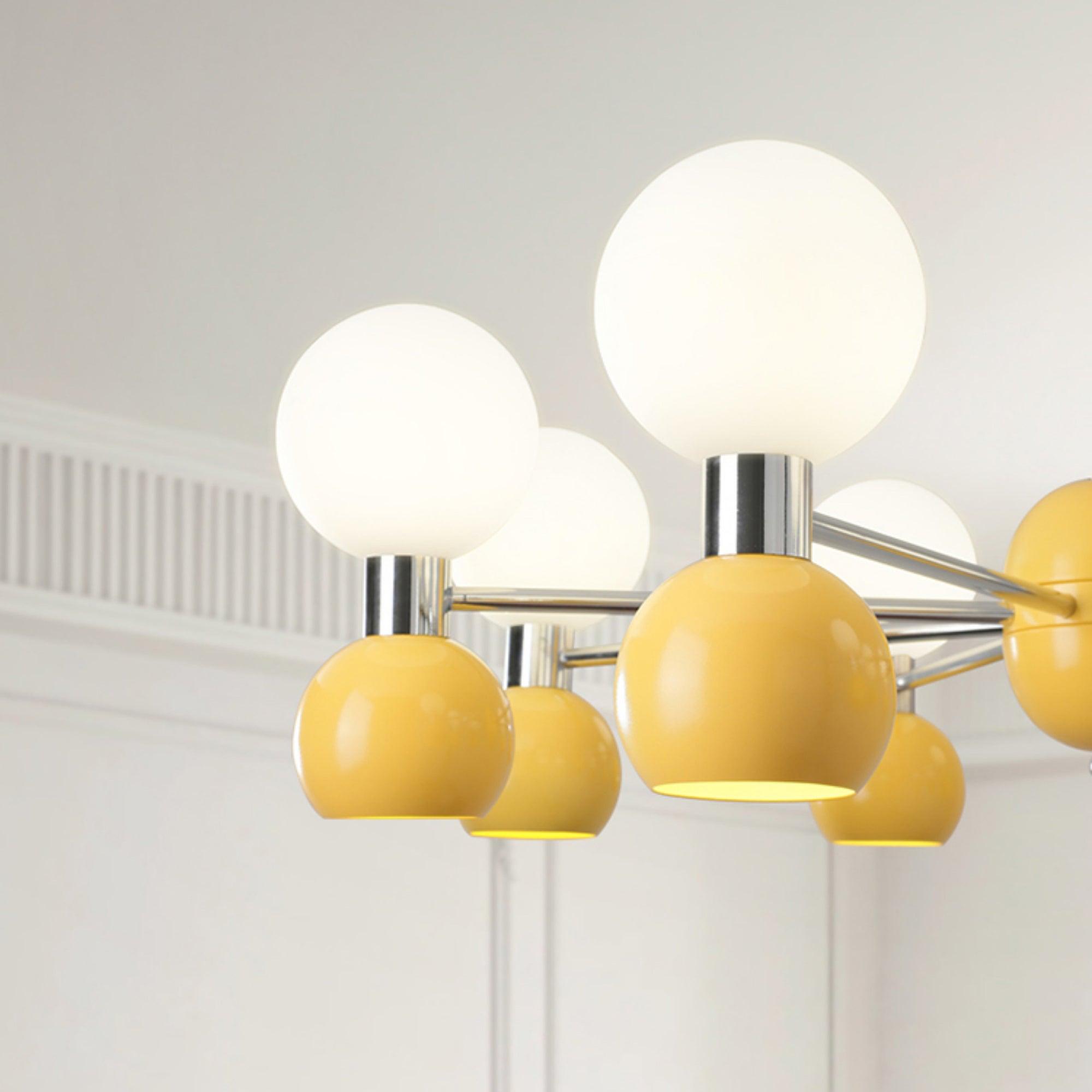 Vera Chandelier Bicolor Glass Orbs - Letslighting