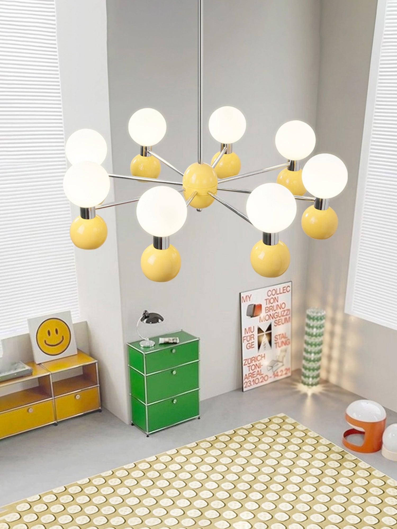 Vera Bicolor Chandelier Glass Elegant - Letslighting