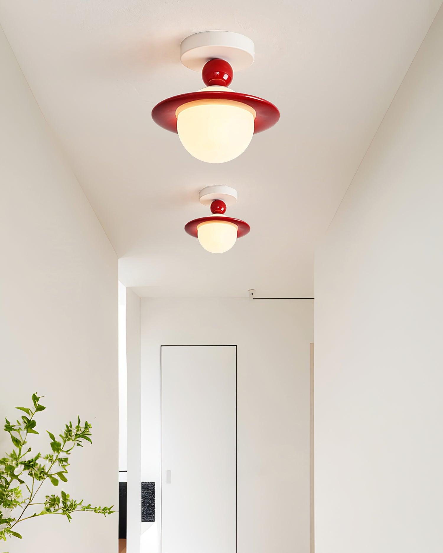 Pivoro Red and White Ceiling Light - Letslighting