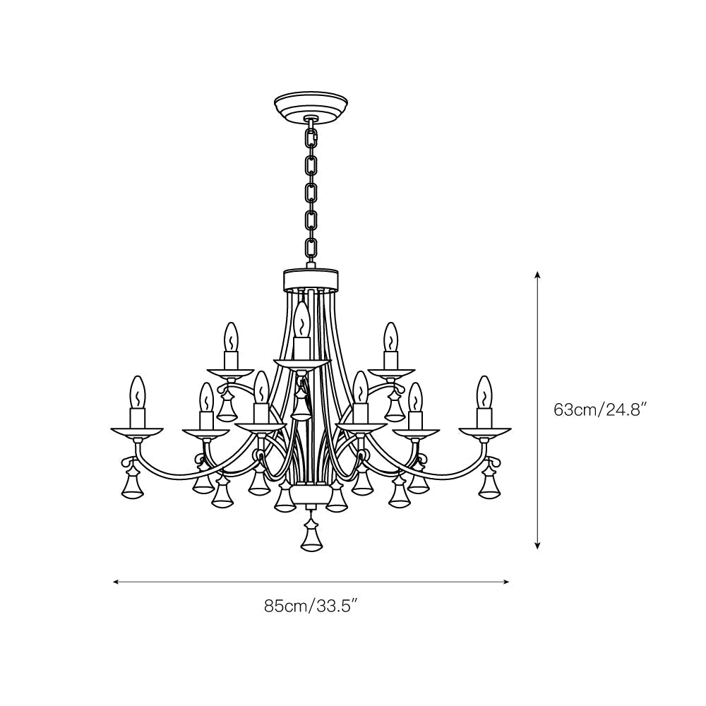Cuvenara Postmodern Luxury Brass Crystal Chandelier - Lamp Copper