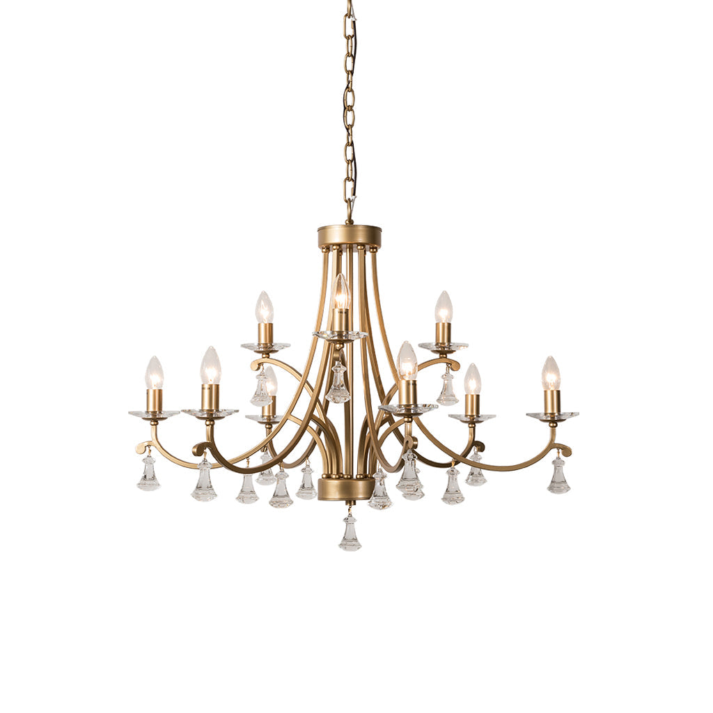Cuvenara Postmodern Luxury Brass Crystal Chandelier - Lamp Copper
