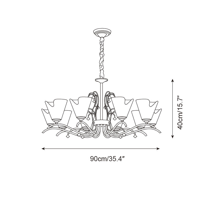 Givona Floral Glass Chandelier - Letslighting