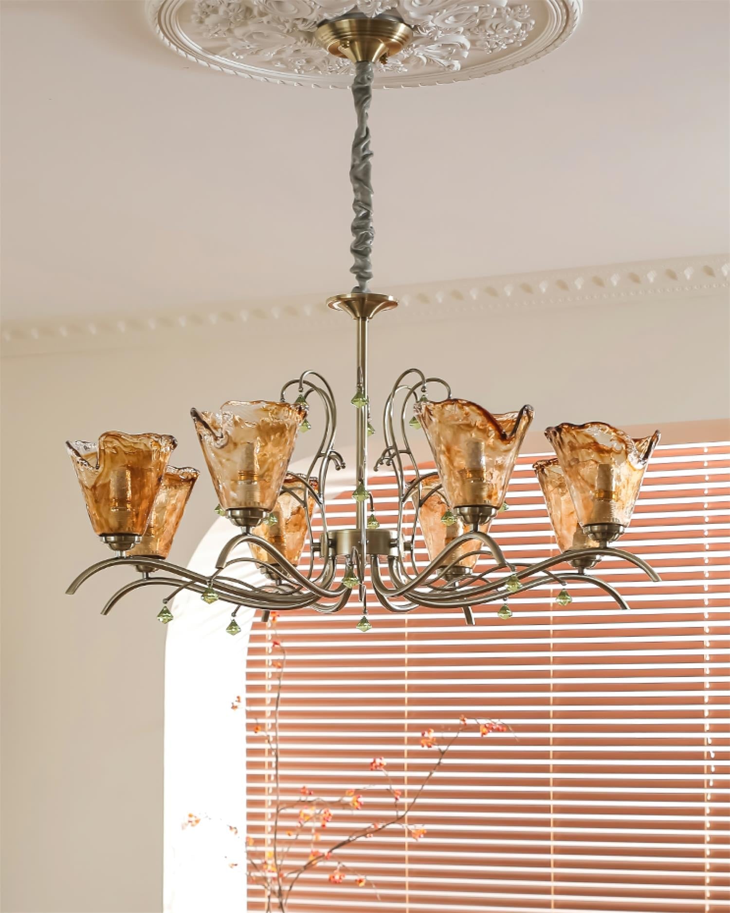 Givona Floral Glass Chandelier - Letslighting